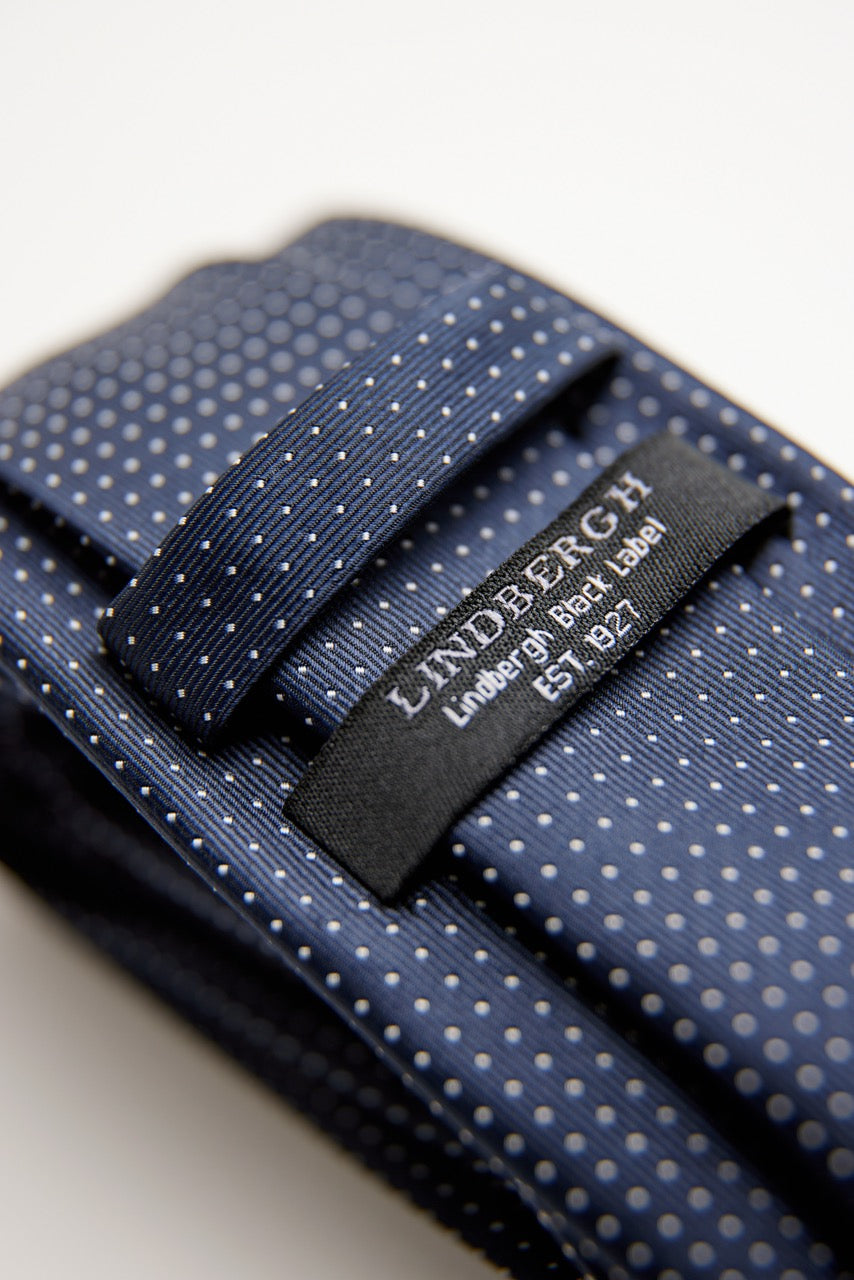 SLIPS - Polyester tie with dots 7 cm -  - Hr Ravn