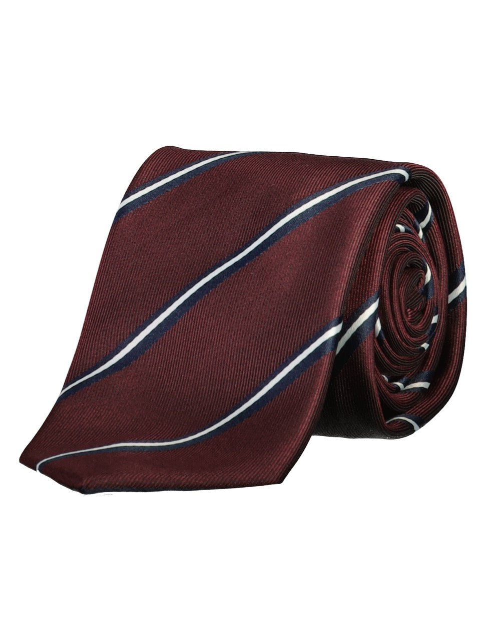 Polyester tie with stripe 7 cm