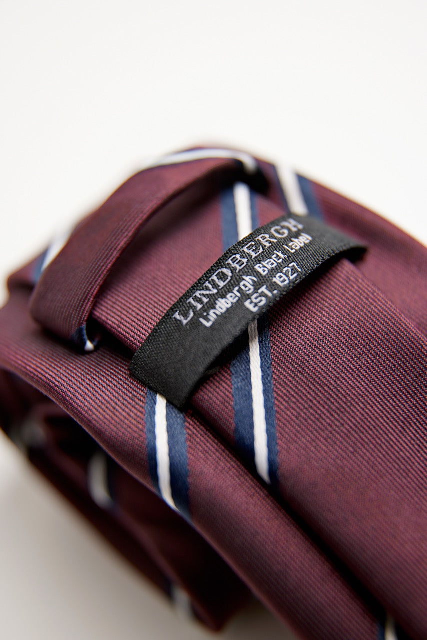 SLIPS - Polyester tie with stripe 7 cm -  - Hr Ravn