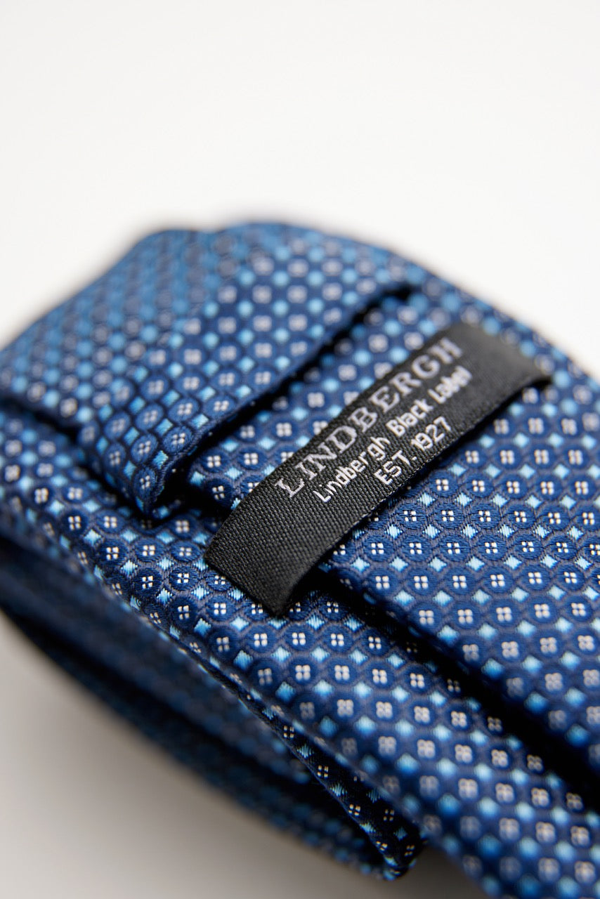 SLIPS - Polyester tie w. pattern 7 cm -  - Hr Ravn