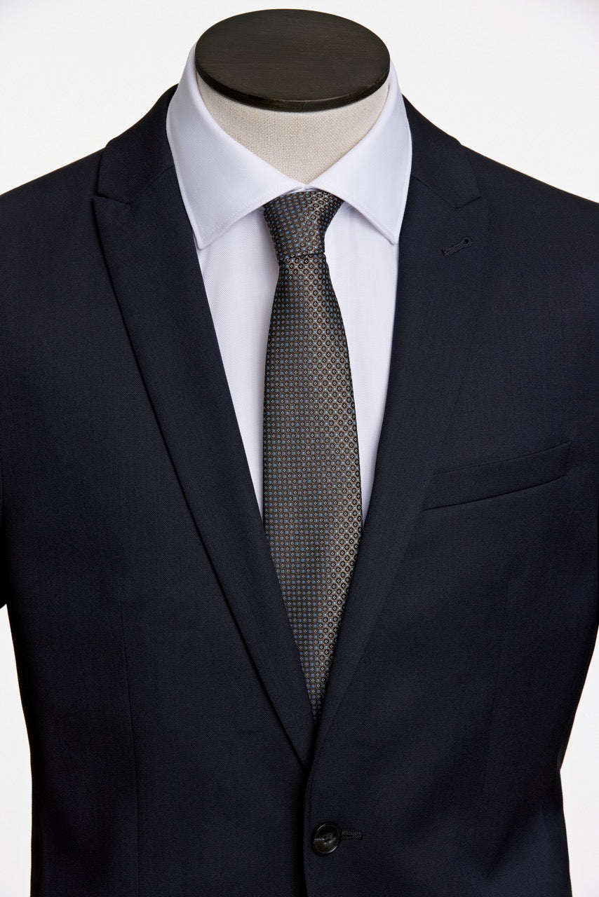 SLIPS - Polyester tie w. pattern 7 cm -  - Hr Ravn