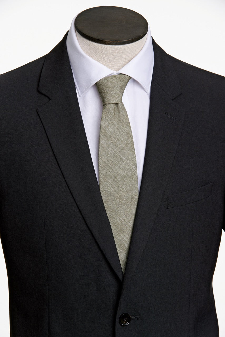 SLIPS - Structured tencel tie 7 cm -  - Hr Ravn