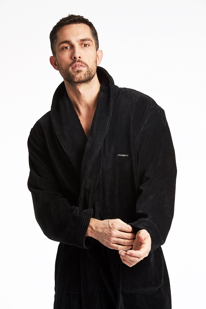 BADEKÅBE - Cotton velour bathrobe -  - Hr Ravn