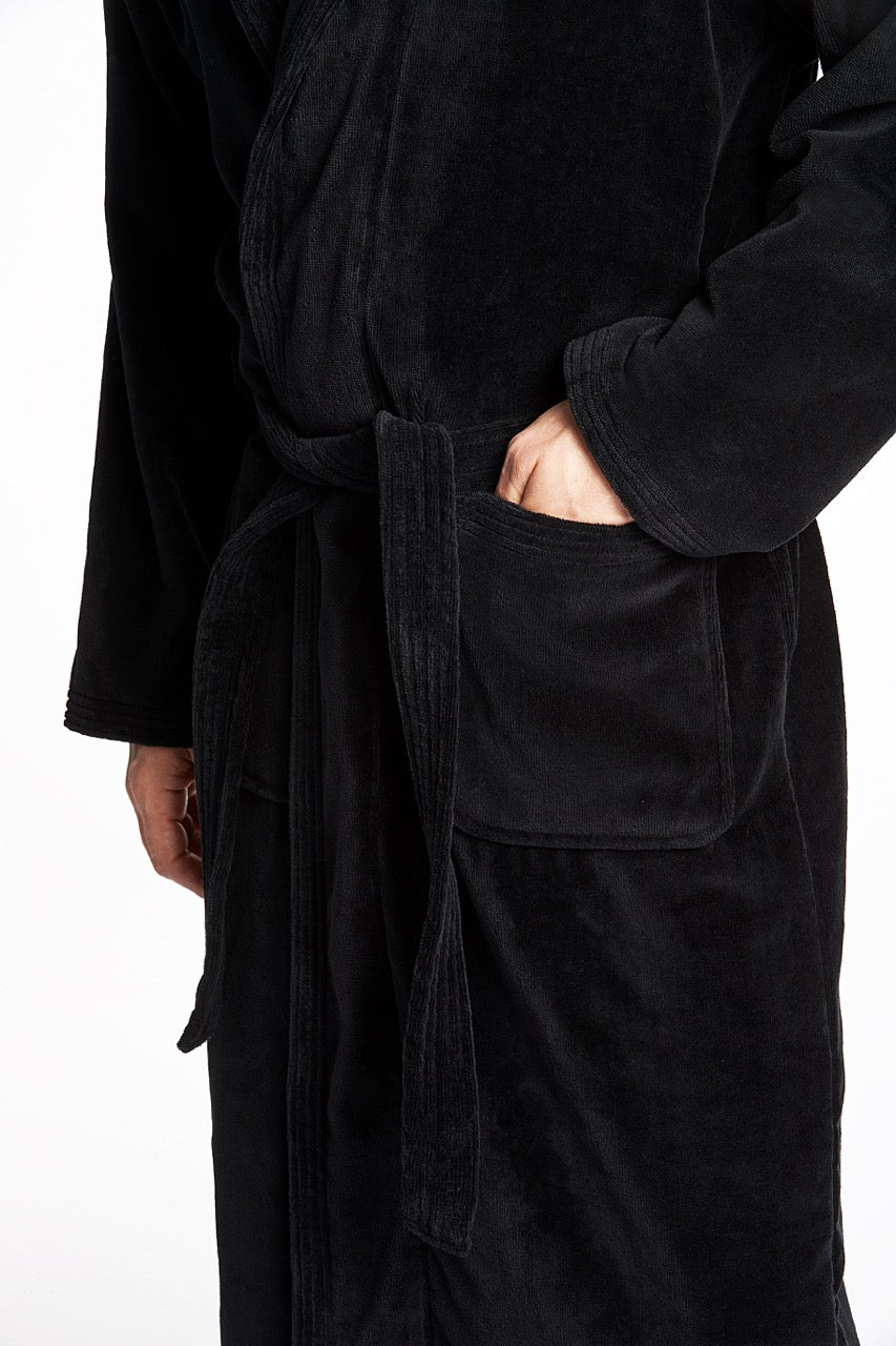 BADEKÅBE - Cotton velour bathrobe -  - Hr Ravn
