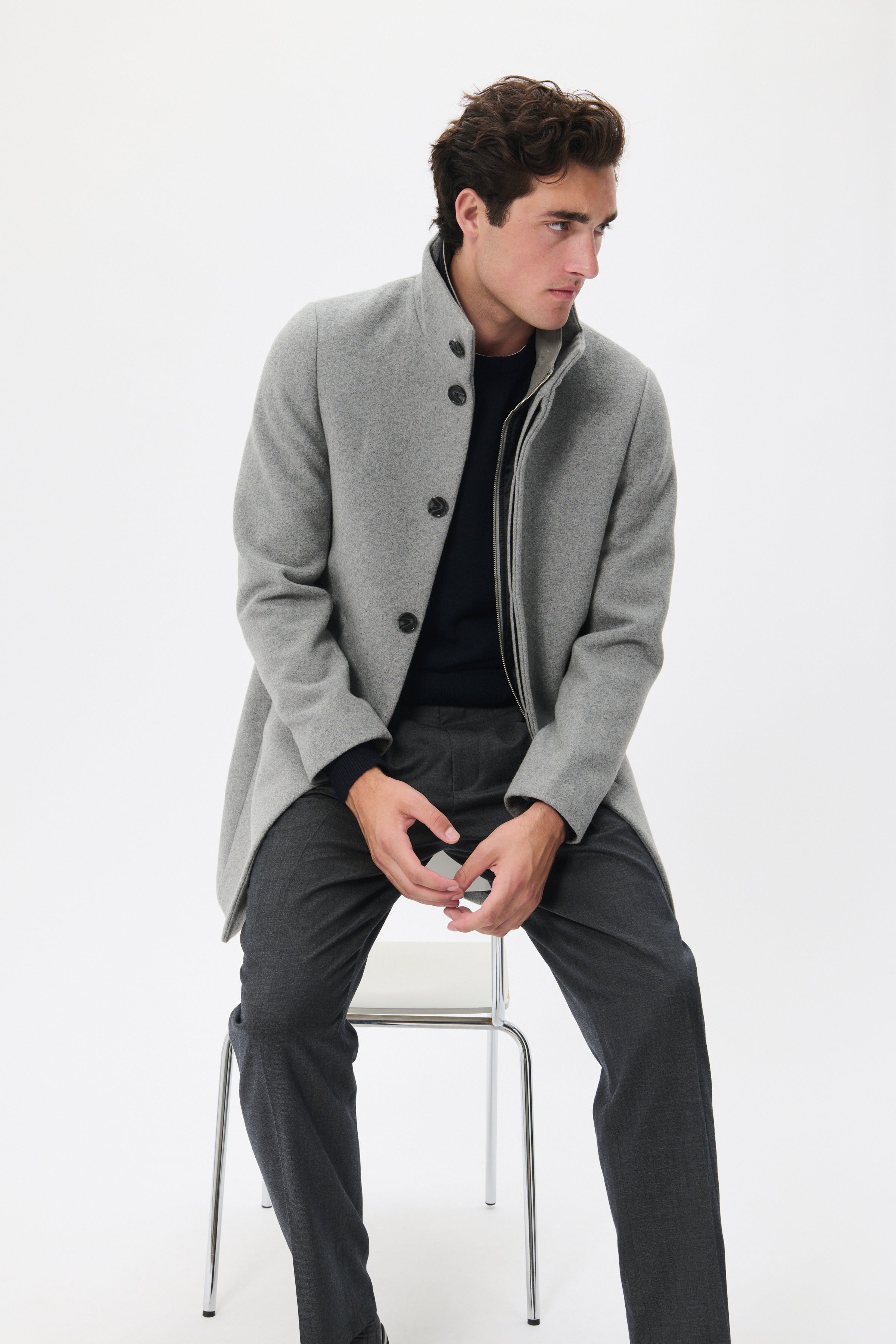 OVERTØJ - Harvey N Wool Coat - - Hr Ravn