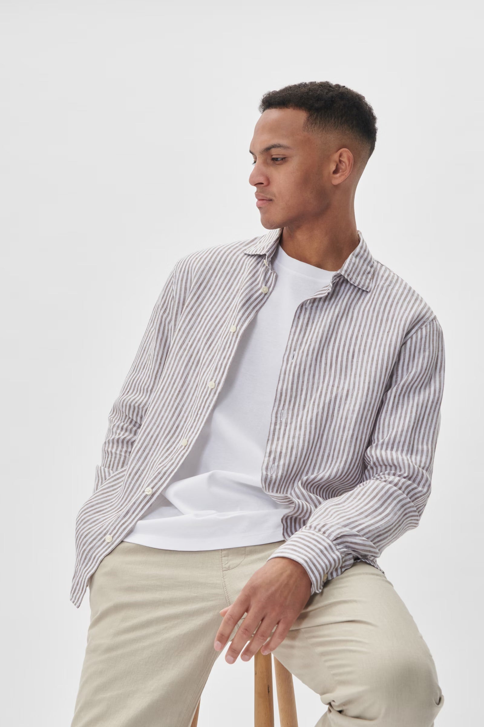 LANGE SKJORTER - MAmarc Short Linen Shirt - - Hr Ravn