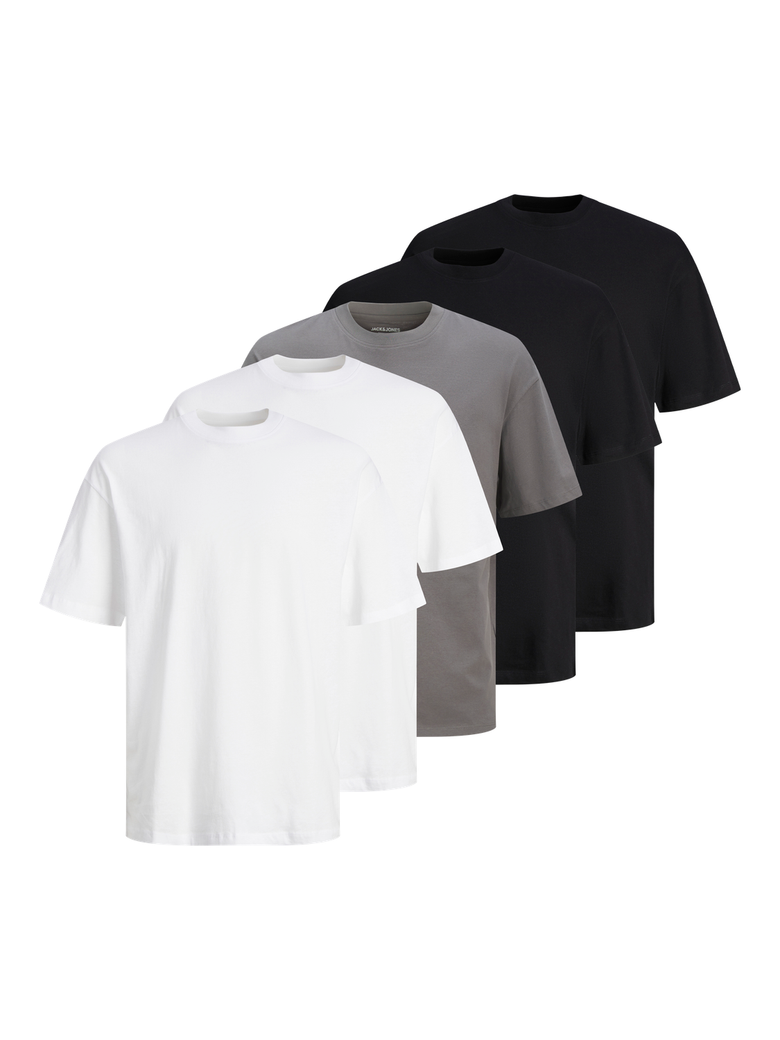 T-shirts - Jjhugo Loose Tee Ss Crew Neck 5Pk Mp - - Hr Ravn