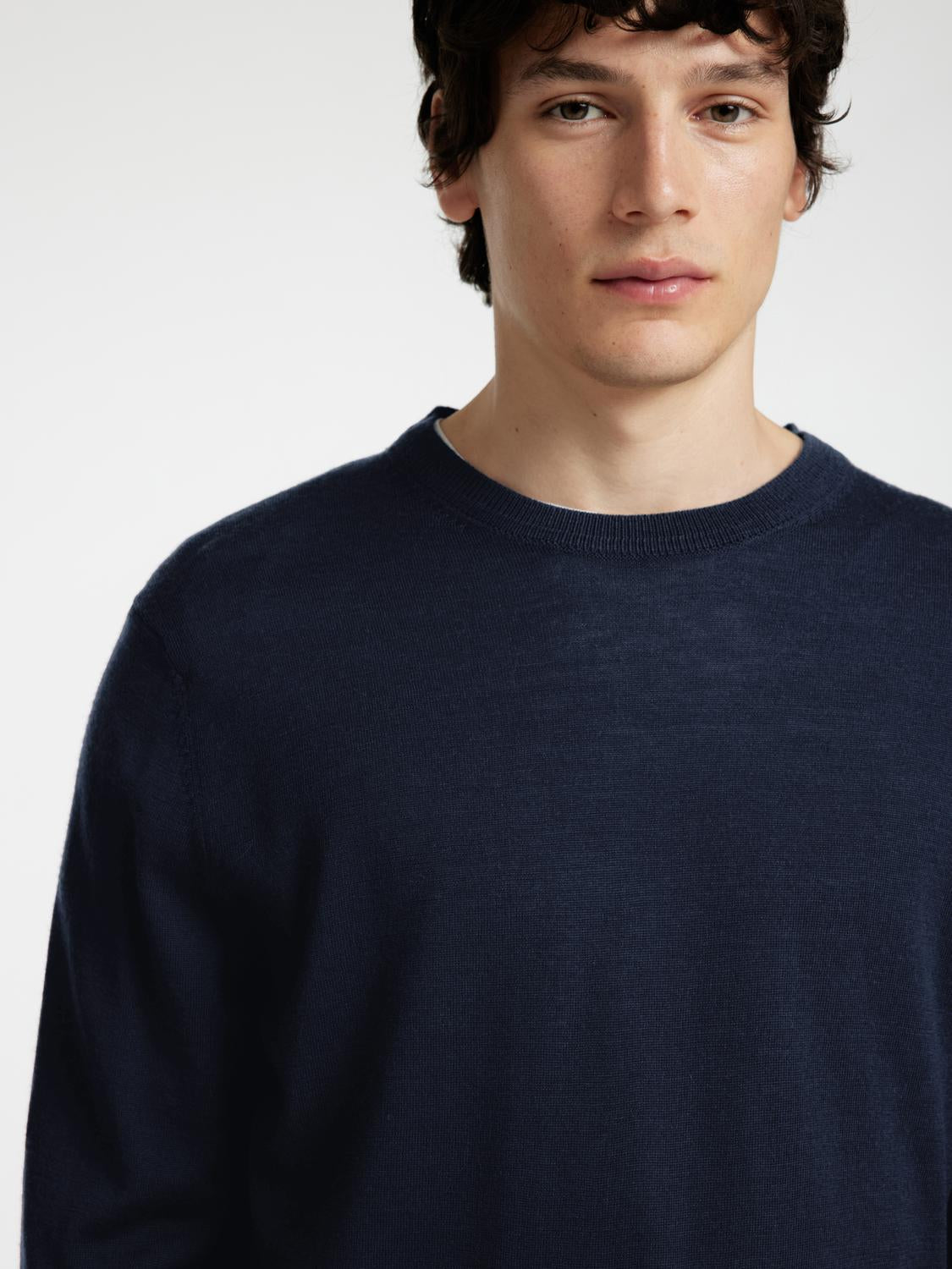 Slhtray Ls Knit Merino Crew Neck Noos