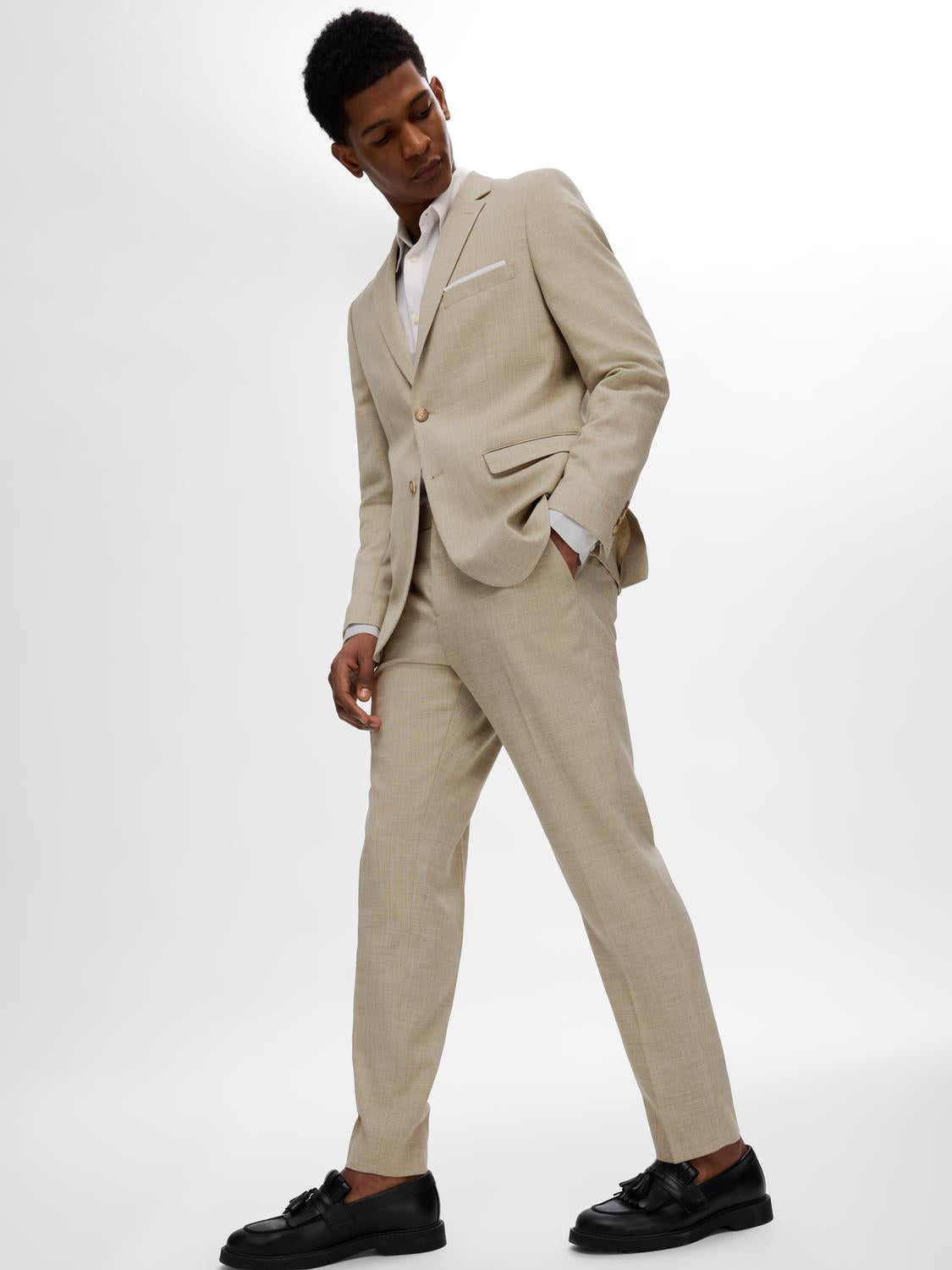 BUKSER - Slhslim-Oasis Linen Trs Noos - - Hr Ravn