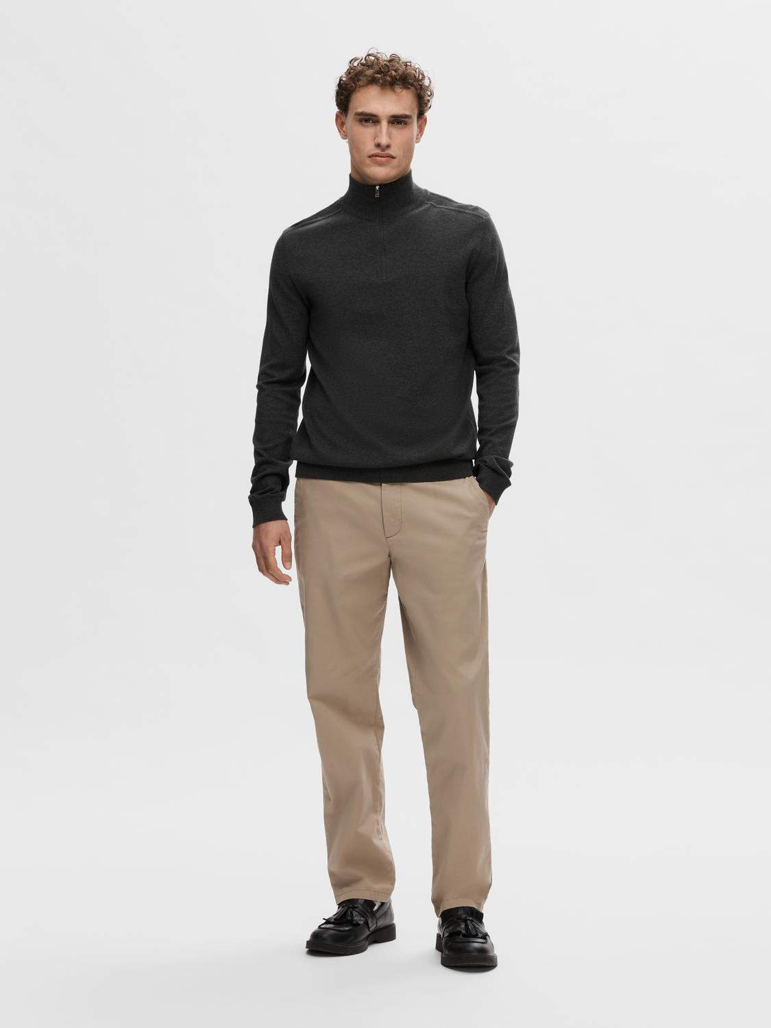 Slhberg Ls Half Zip Noos