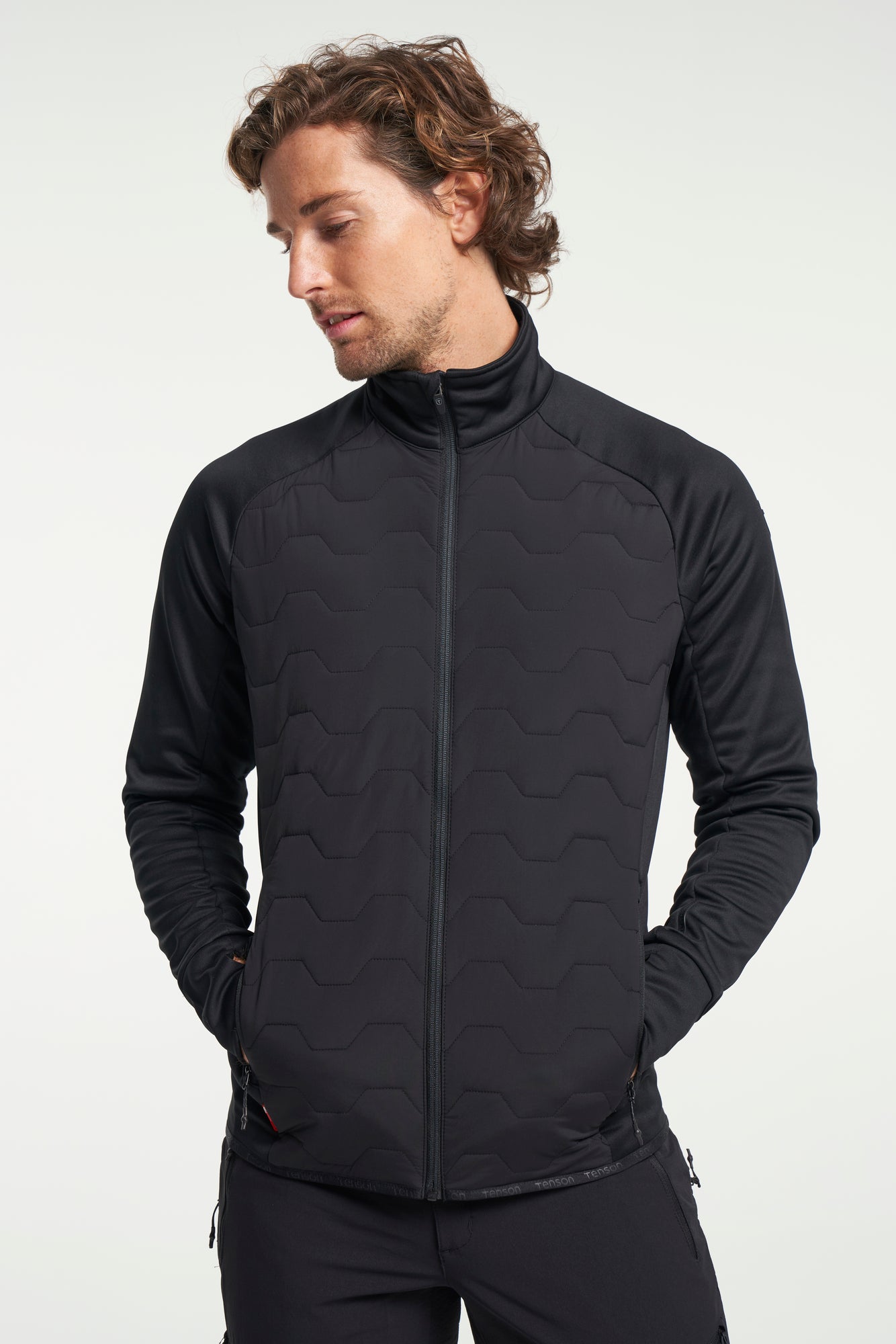 FLEECE & MIDLAYER - TXlite Hybrid Zip herre - - Hr Ravn