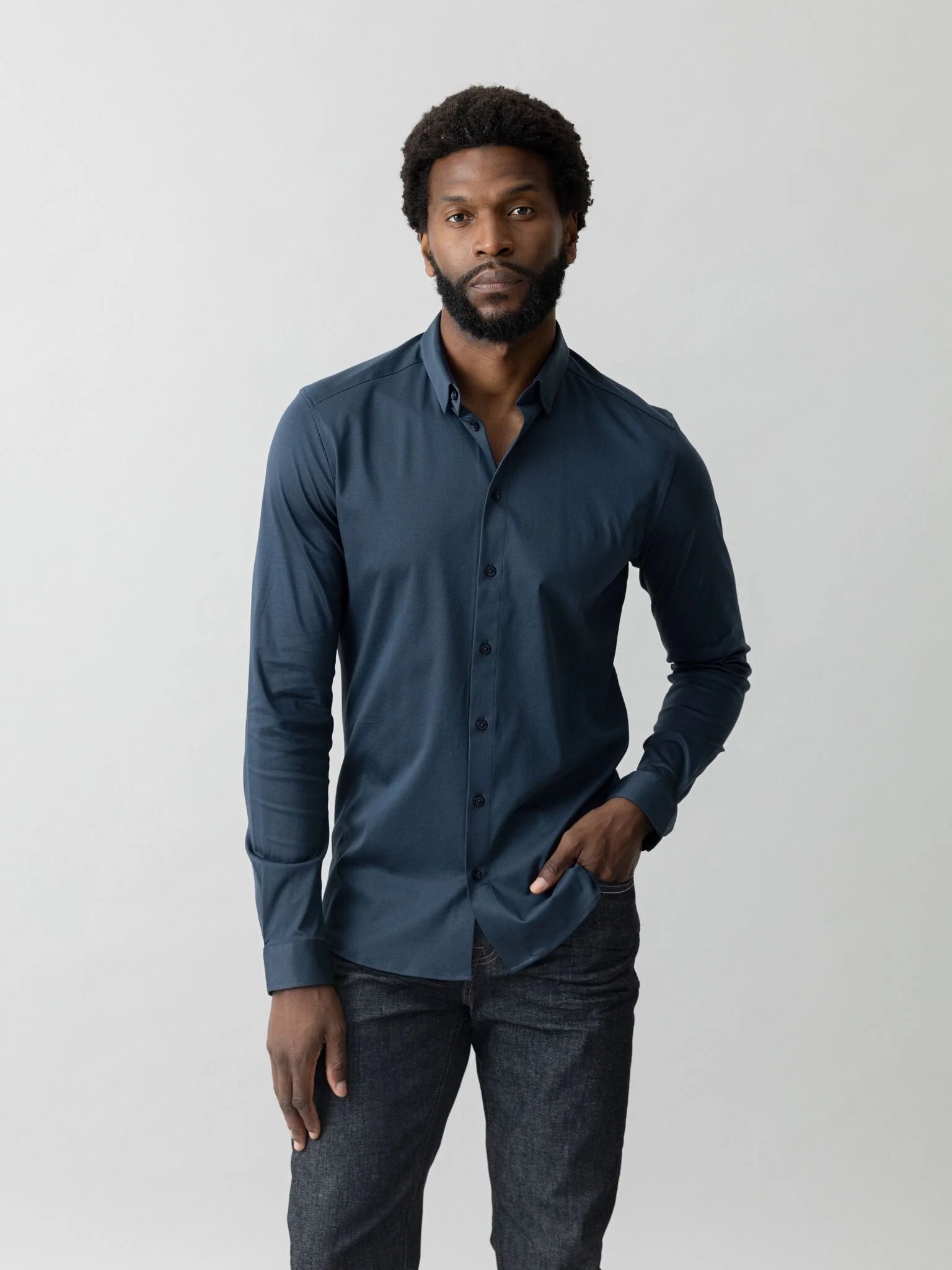 LANGE SKJORTER - MMGMarco Jersey Shirt - - Hr Ravn