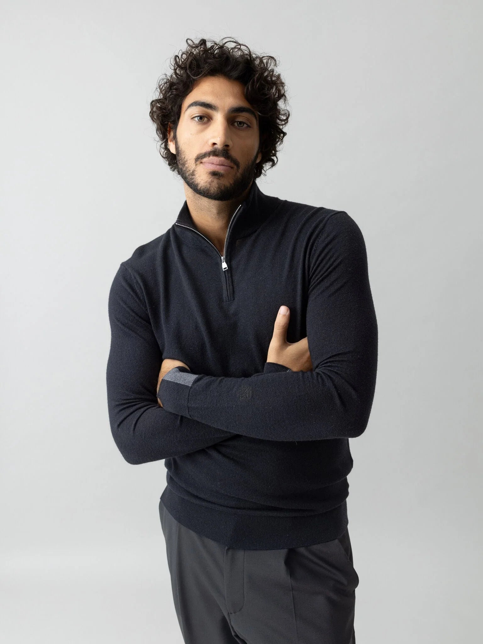 STRIK - MMGAdam Soft Zip Turtle Neck Knit - - Hr Ravn