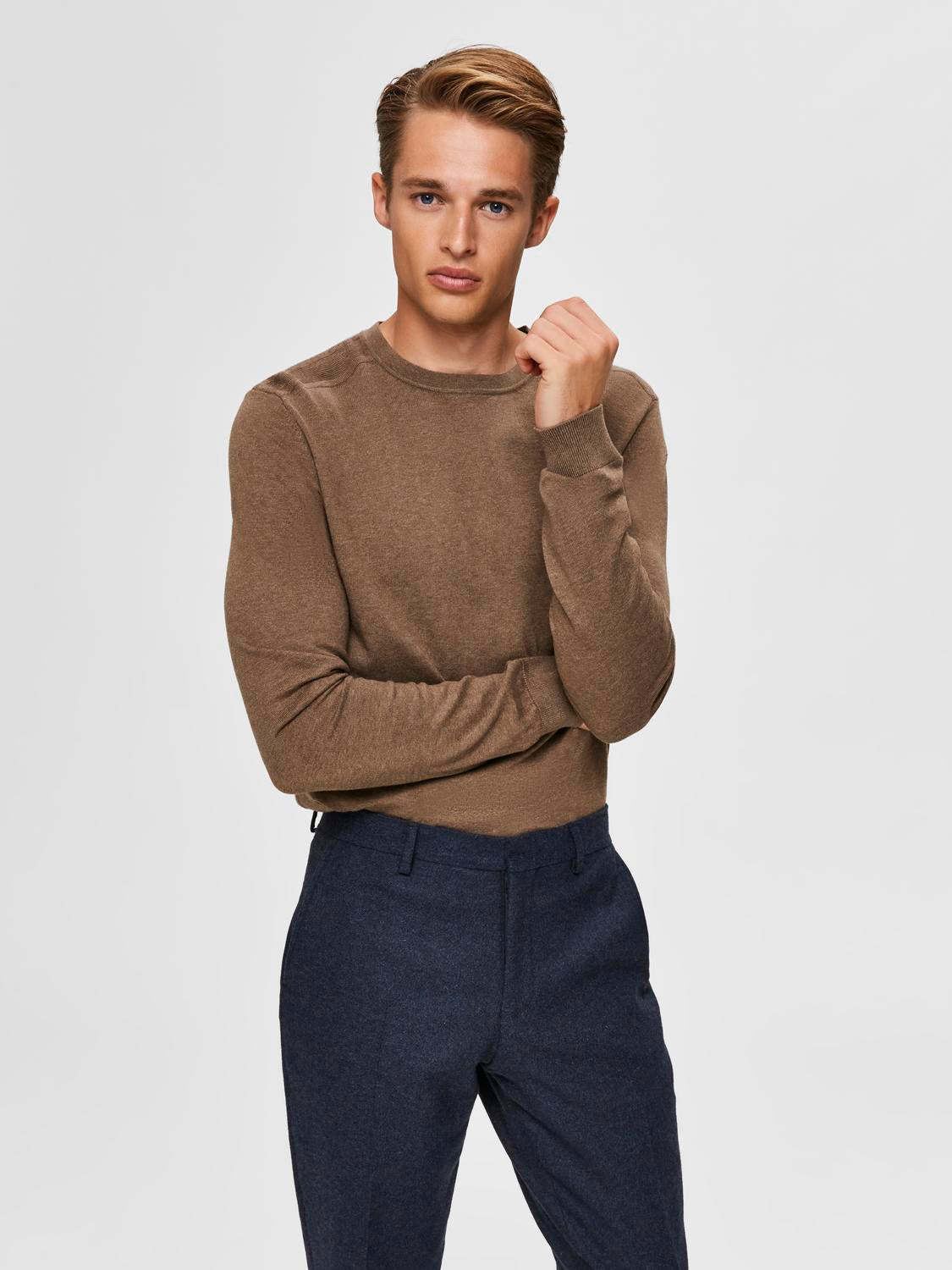 STRIK - Slhberg Crew Neck Noos - - Hr Ravn