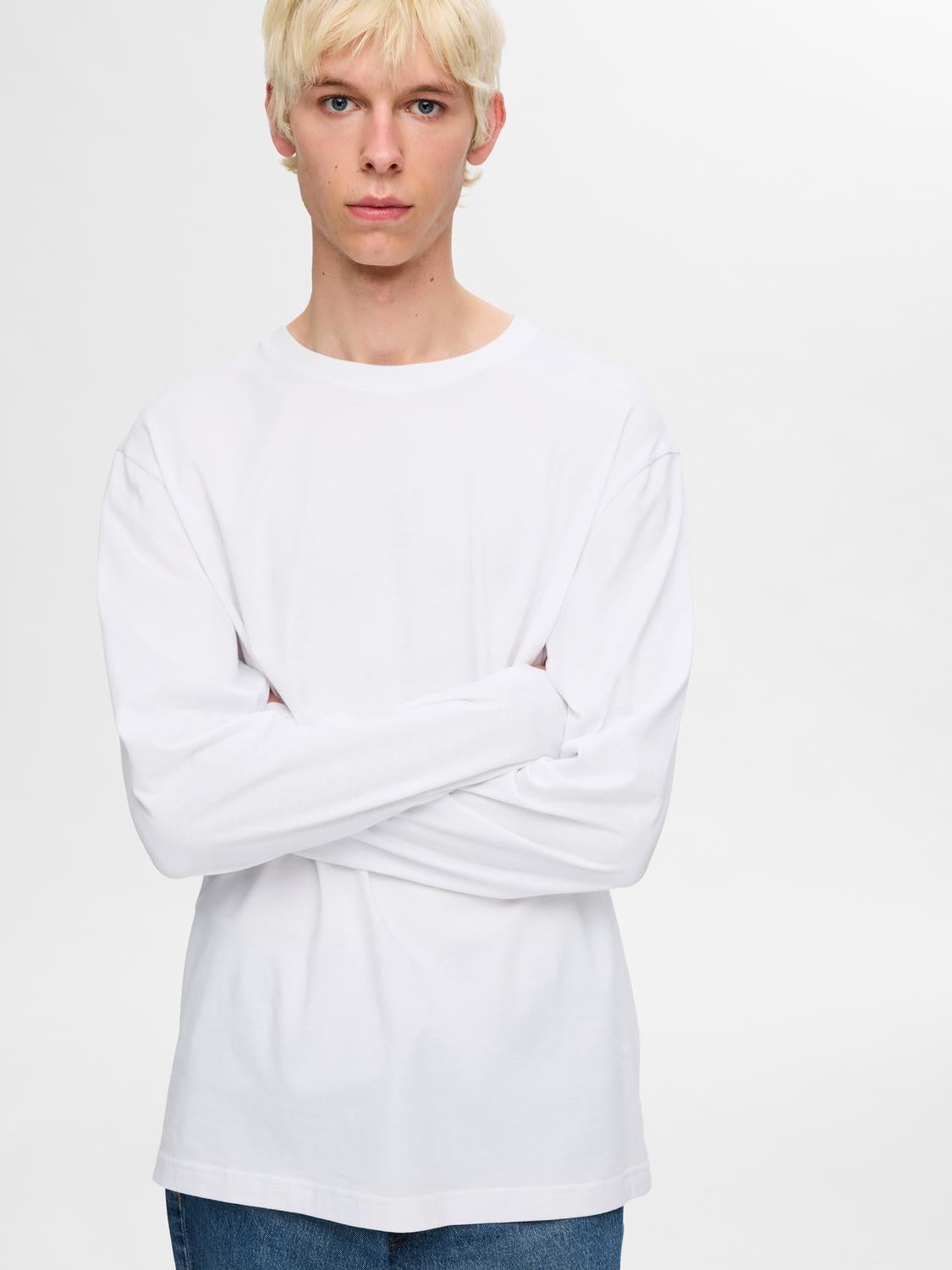 T-shirts - Slhaspen Ls O-Neck Tee Noos - - Hr Ravn