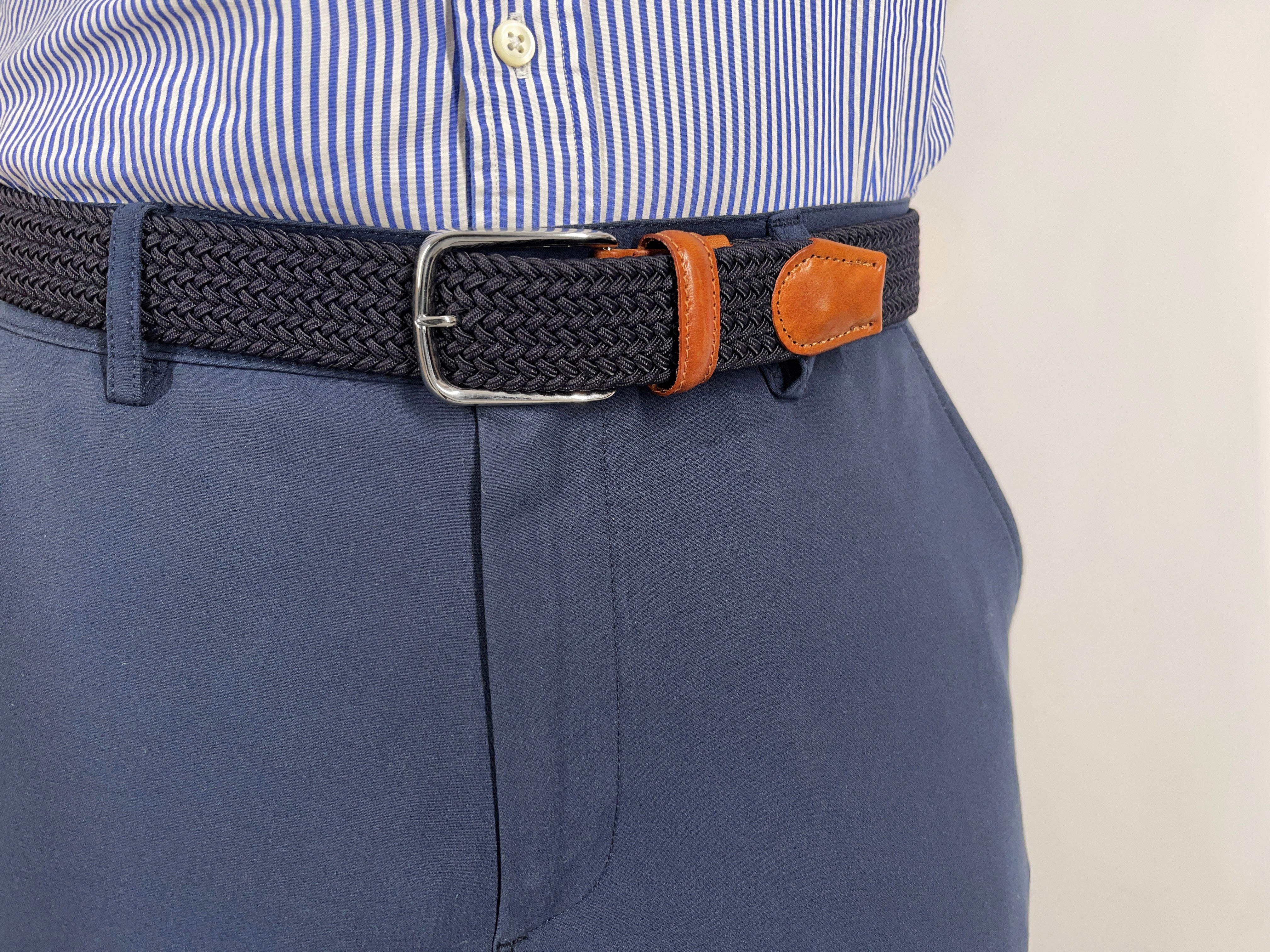 BÆLTER - 6806/35 Belt, Navy ribbon - - Hr Ravn