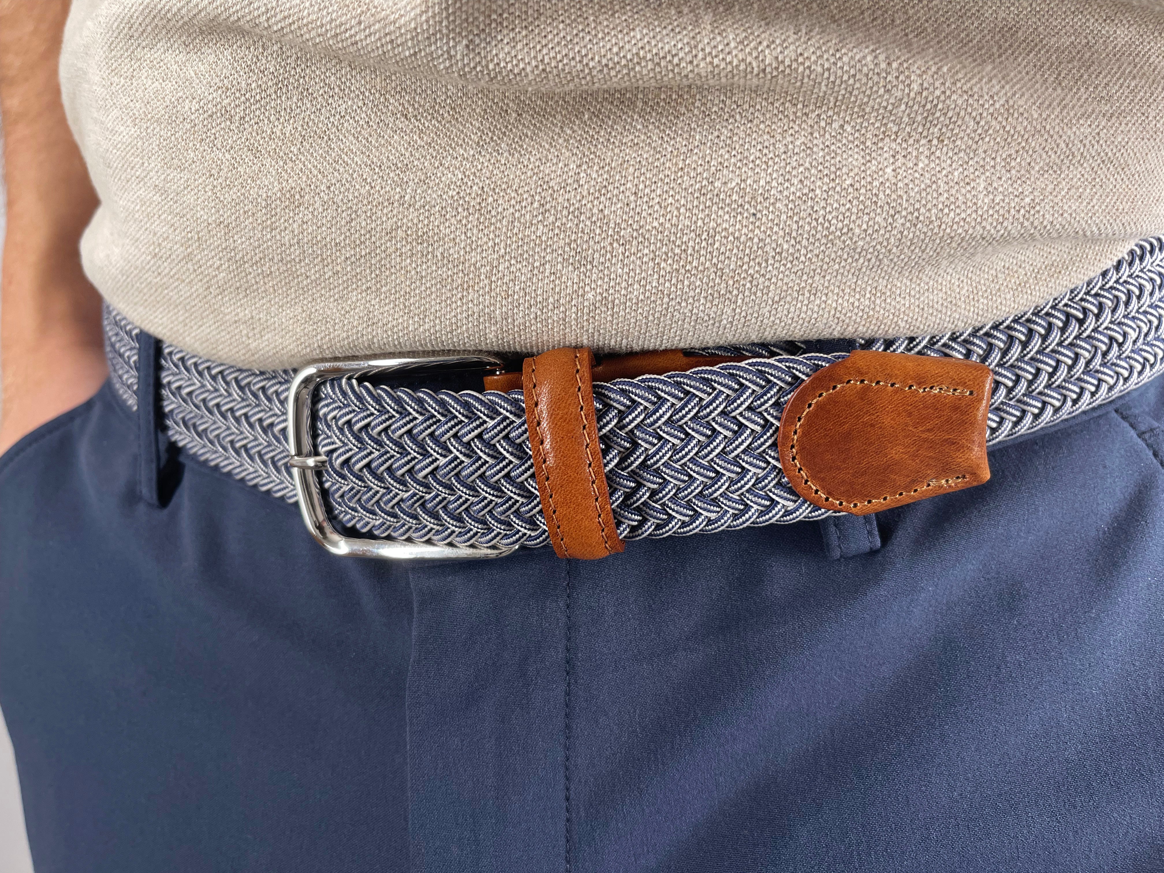 BÆLTER - 6807/35 Belt, Blue/White ribbon - - Hr Ravn