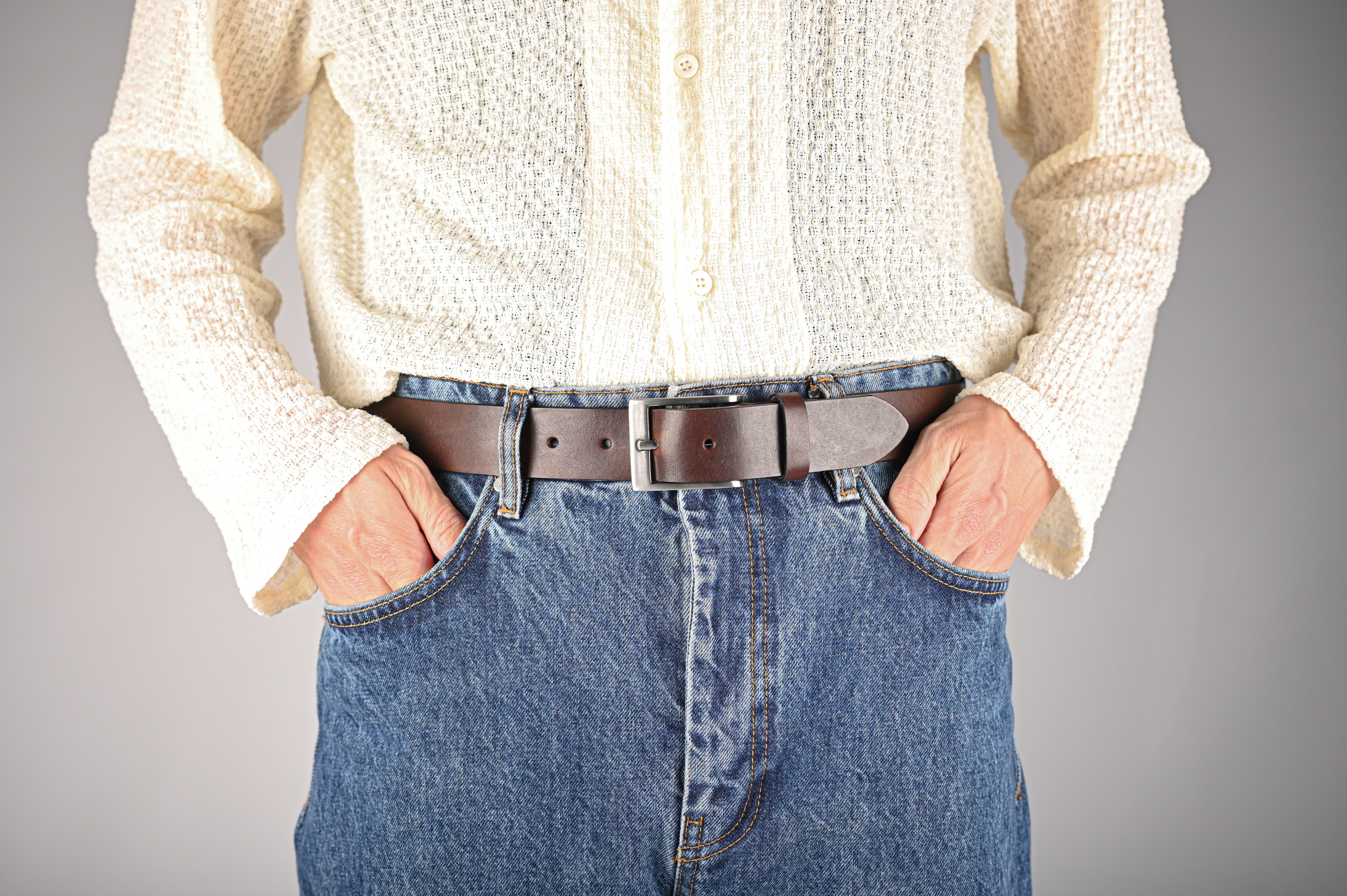 BÆLTER - 6934/35 Belt, Brown - - Hr Ravn