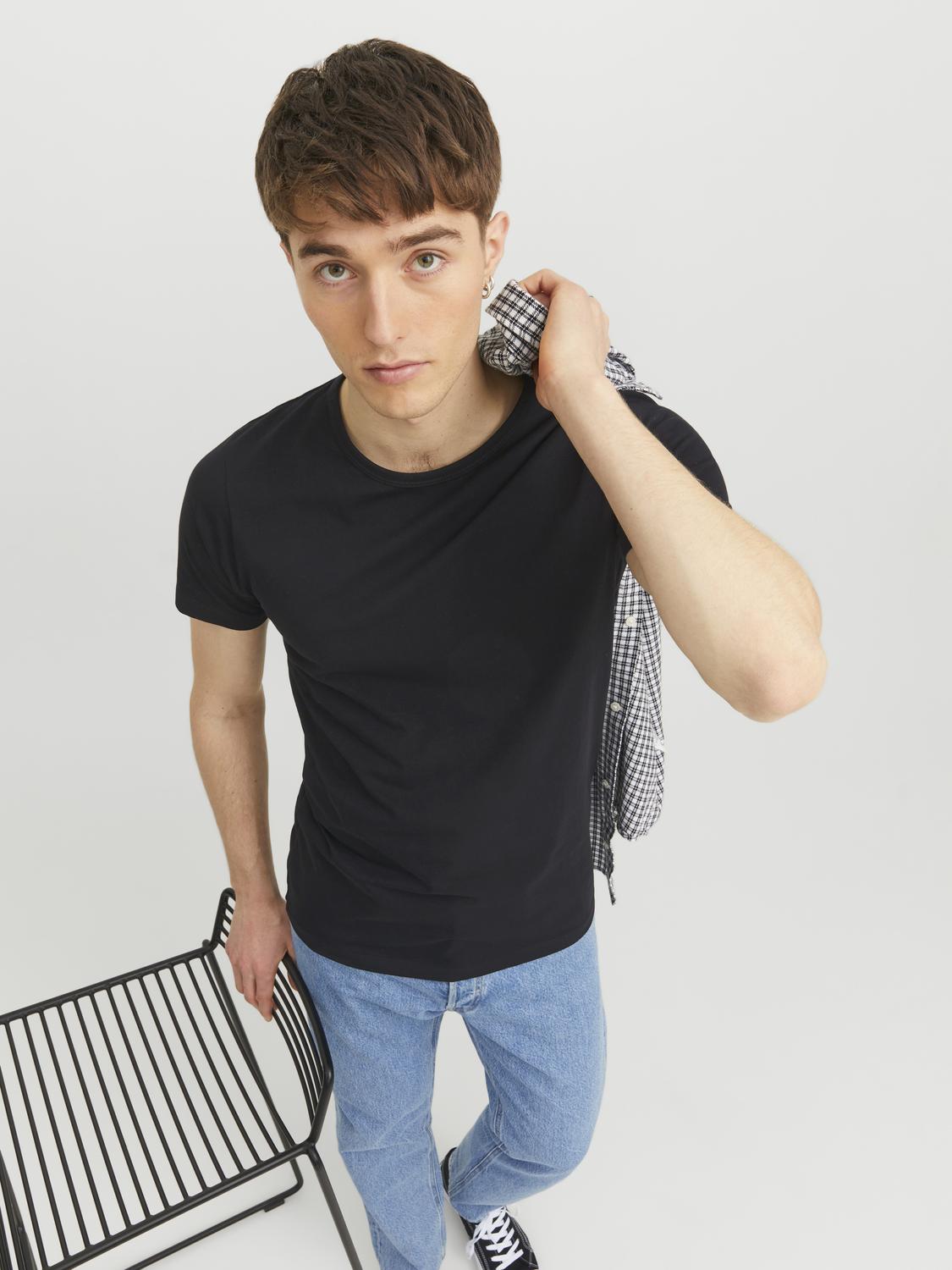 T-shirts - Jjebasic O-Neck Tee S/S Noos - - Hr Ravn