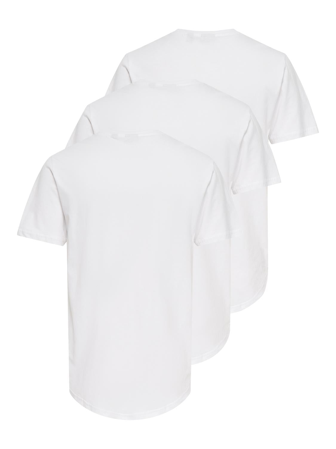 T-shirts - Onsmatt Longy Ss Tee 3-Pack - - Hr Ravn