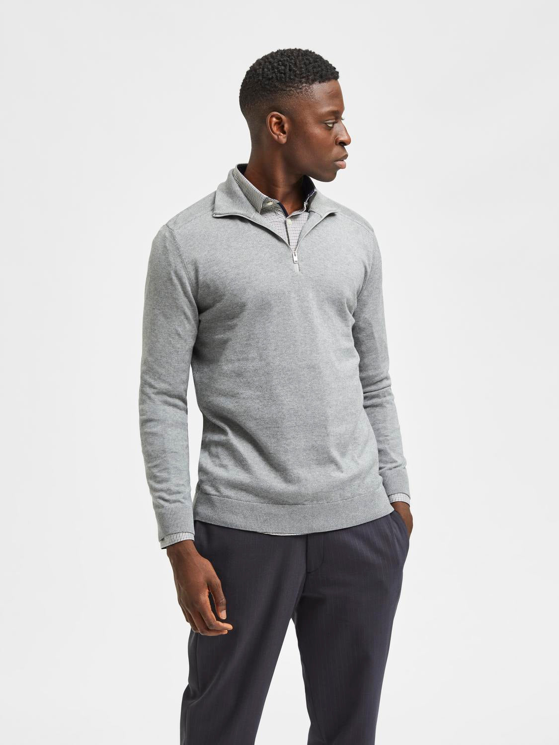Slhberg Ls Half Zip Noos