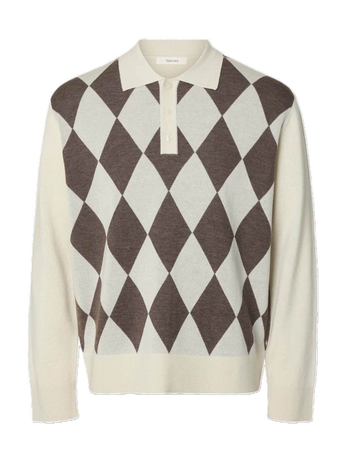 Slmtray LS Merino Argyle Polo