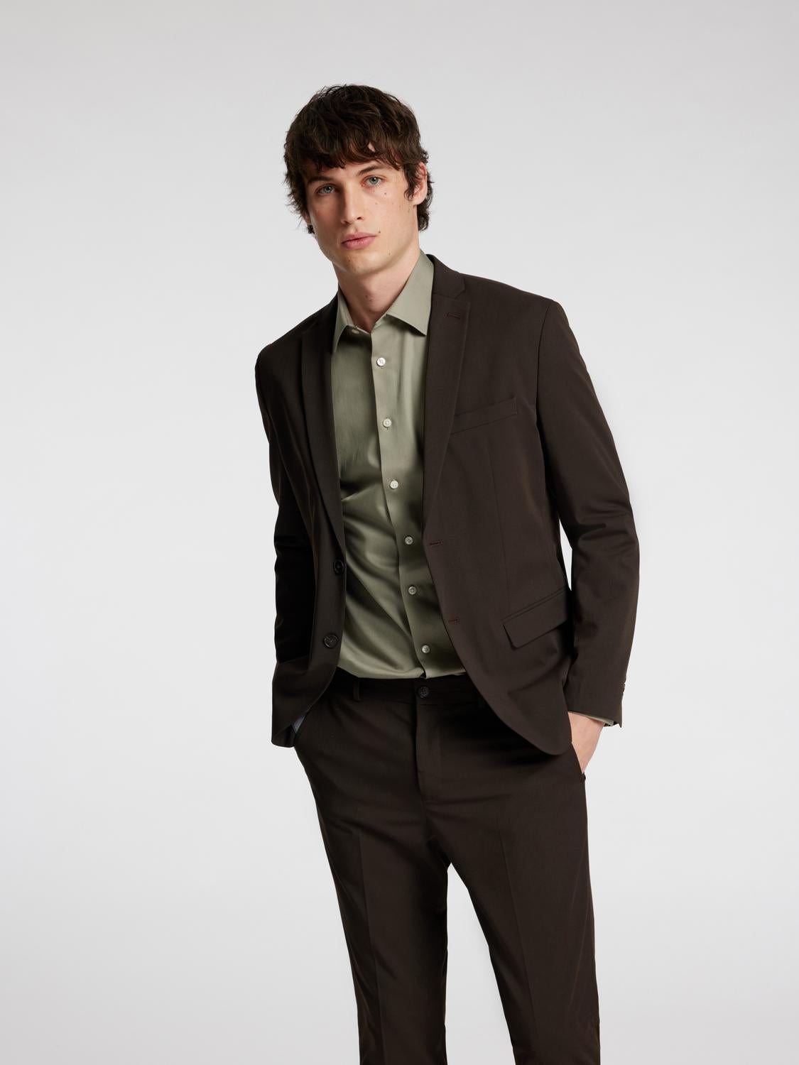 Shirts - Slhslim-Performance Shirt Ls Noos - - Hr Ravn