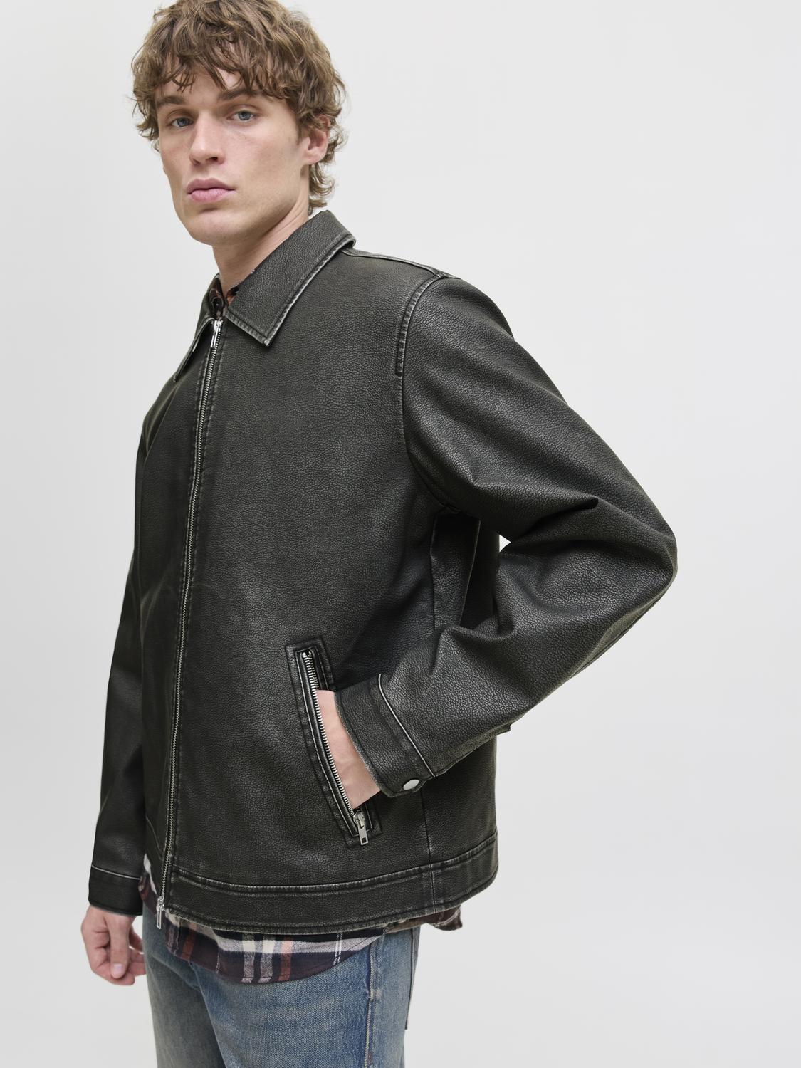 OVERTØJ - Jjecasablanca Pu Jacket Noos - - Hr Ravn