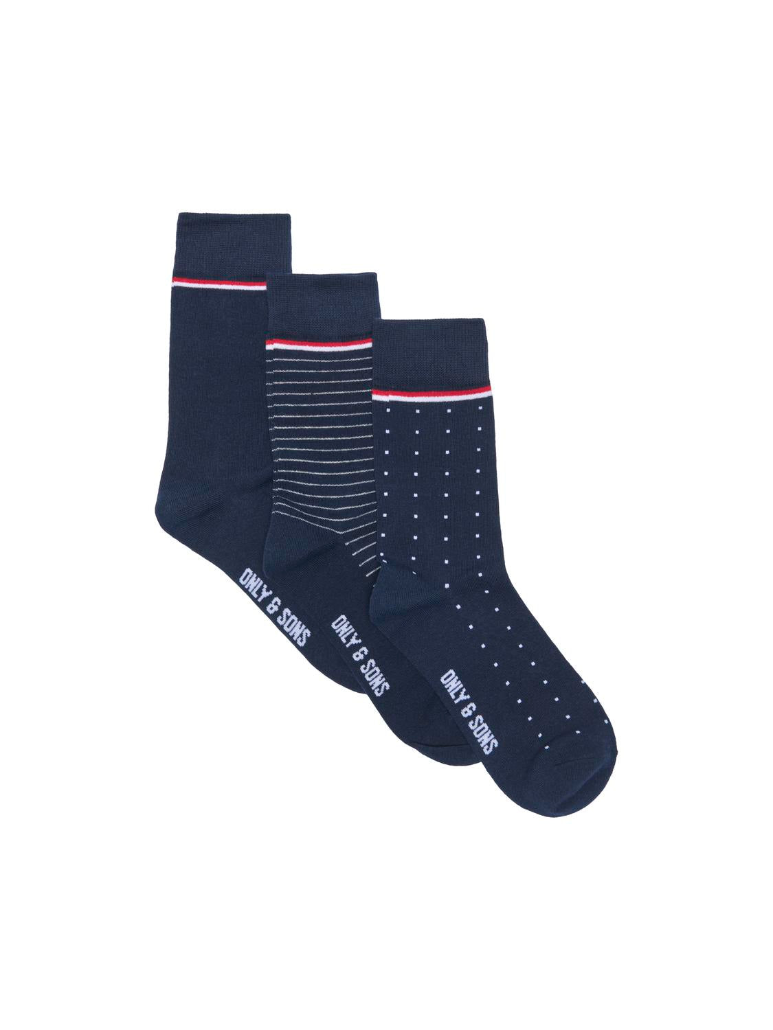 Socks - Onsbasic Cotton Sock 3 Pack Noos - - Hr Ravn
