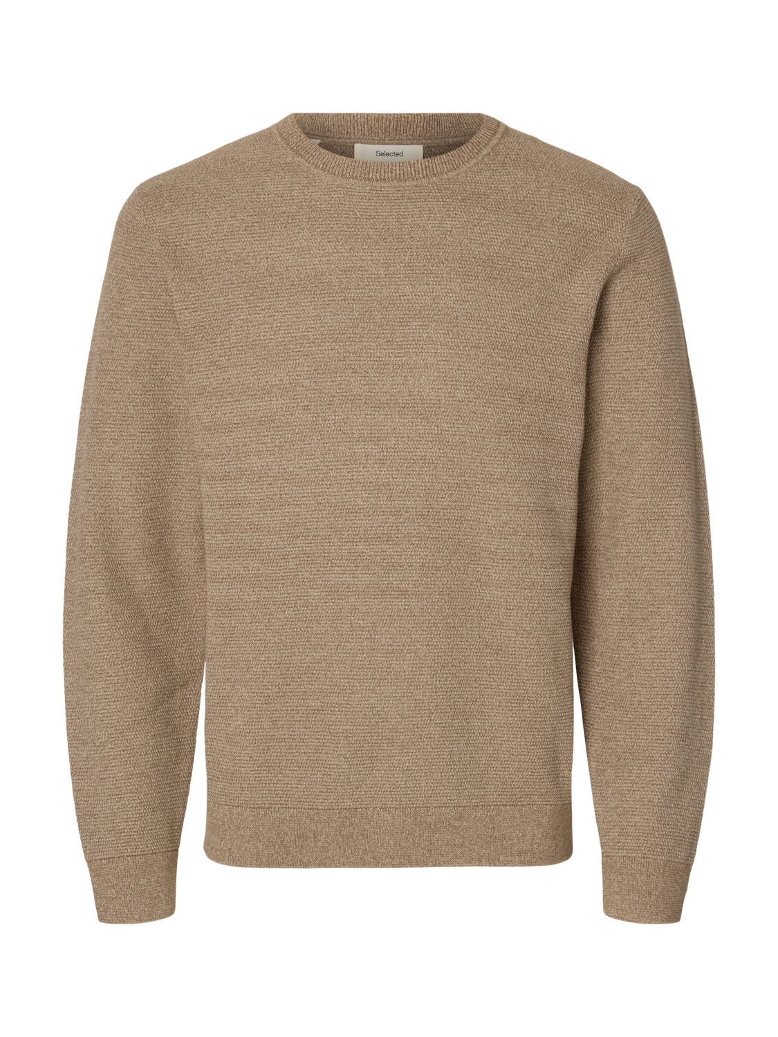 Pullovers - Slhross Ls Knit Structure Crew Neck Noos - - Hr Ravn