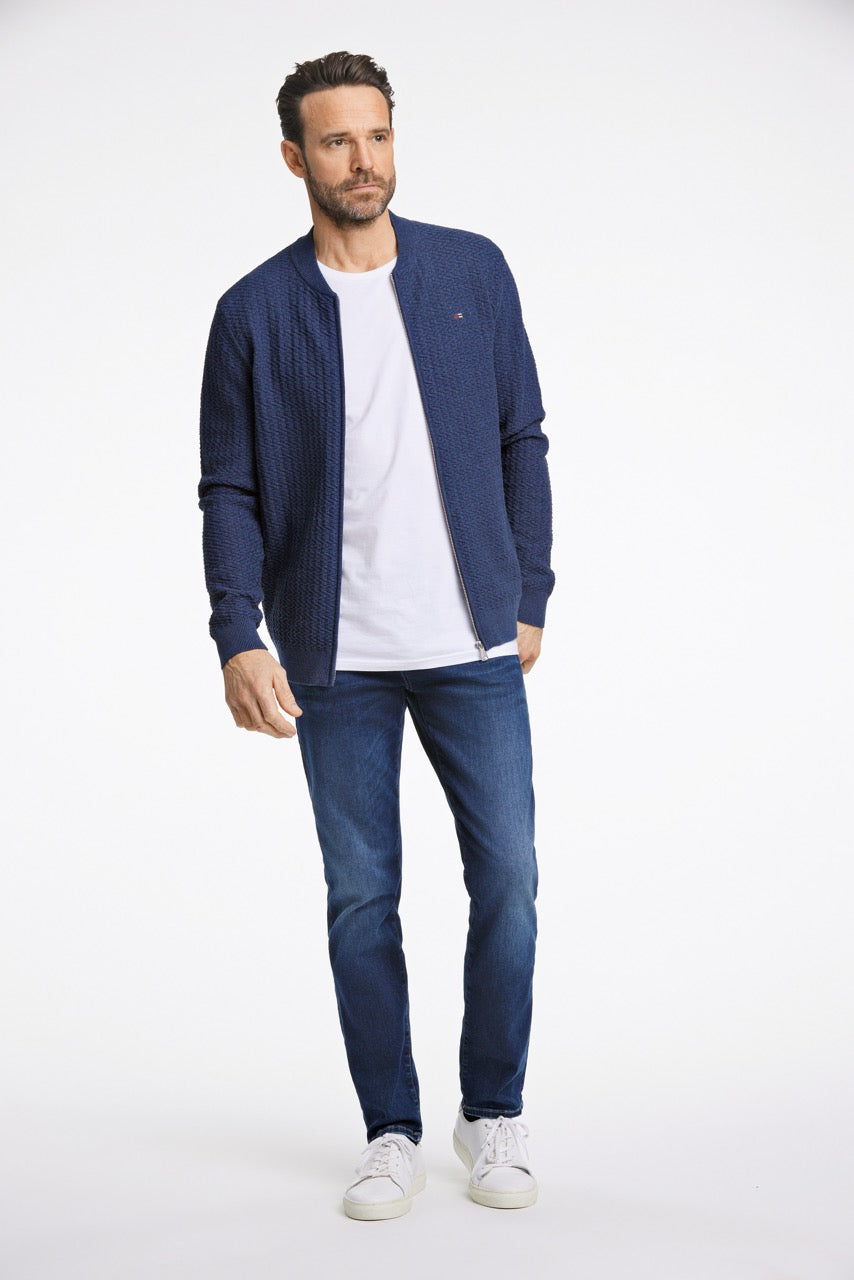 Structured cardigan knit