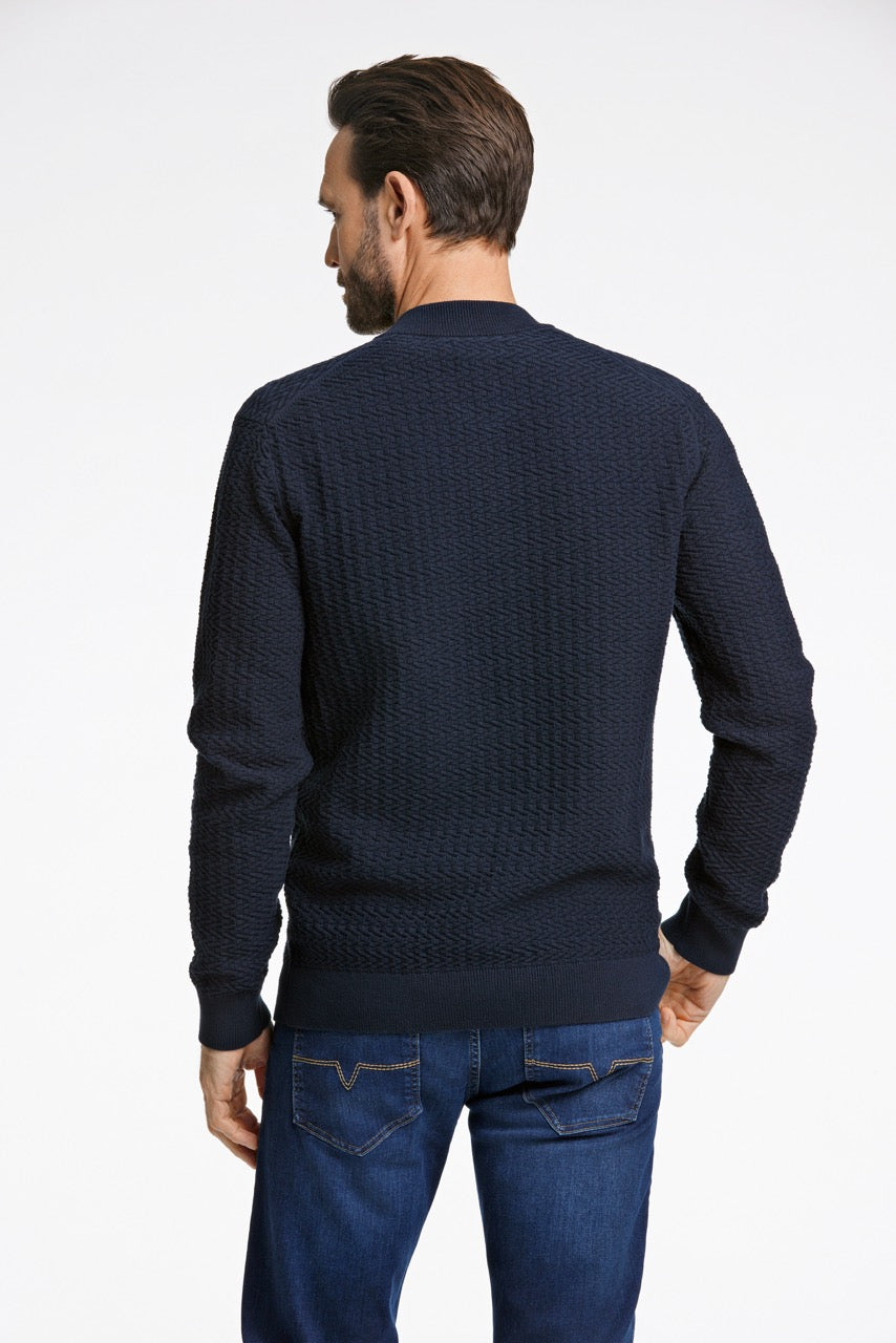 Structured cardigan knit