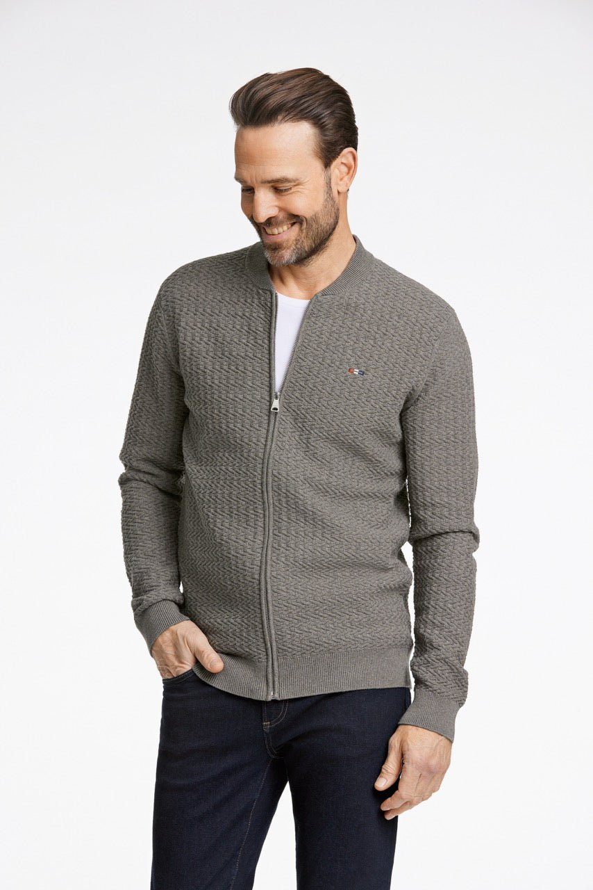 Structured cardigan knit