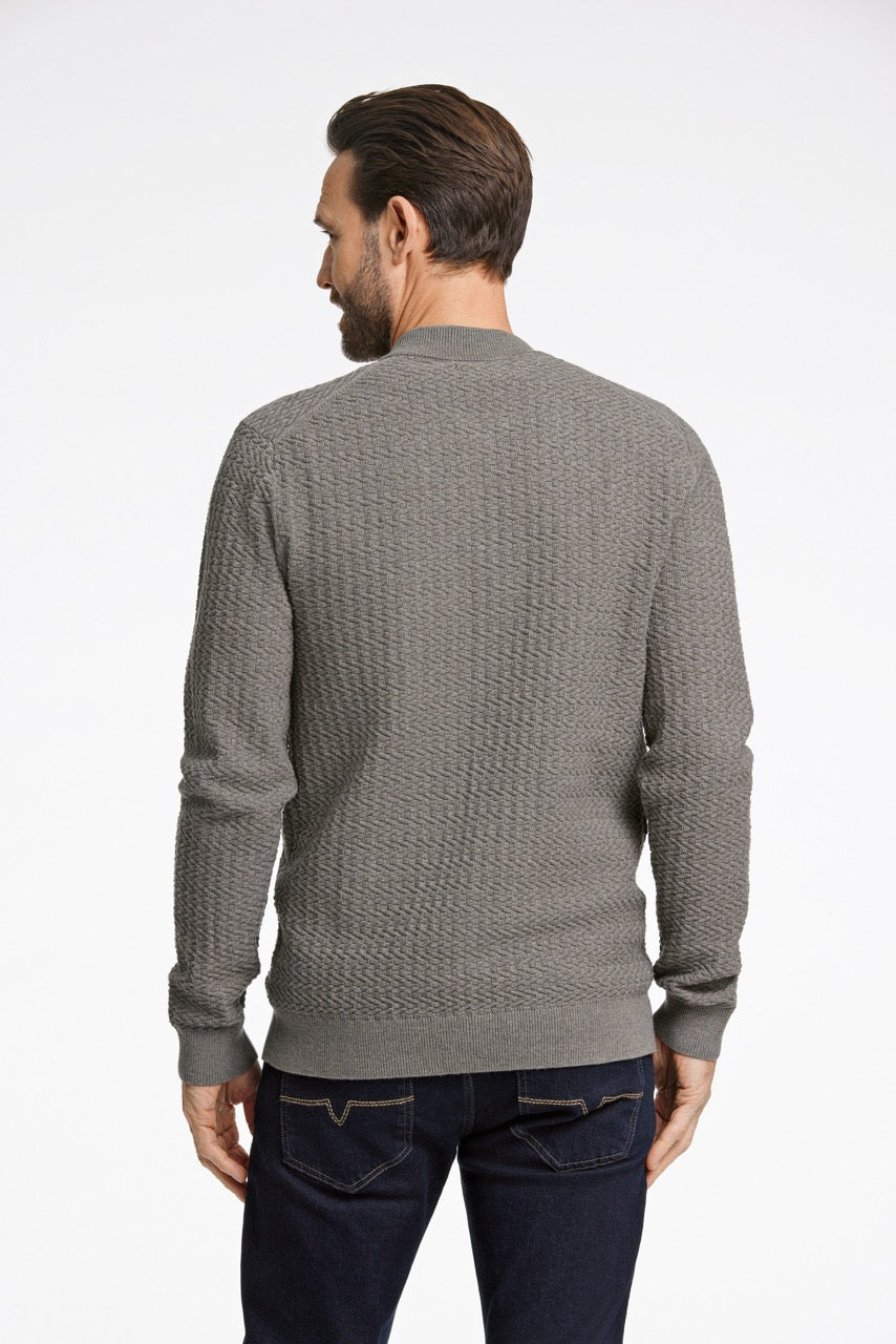 Structured cardigan knit