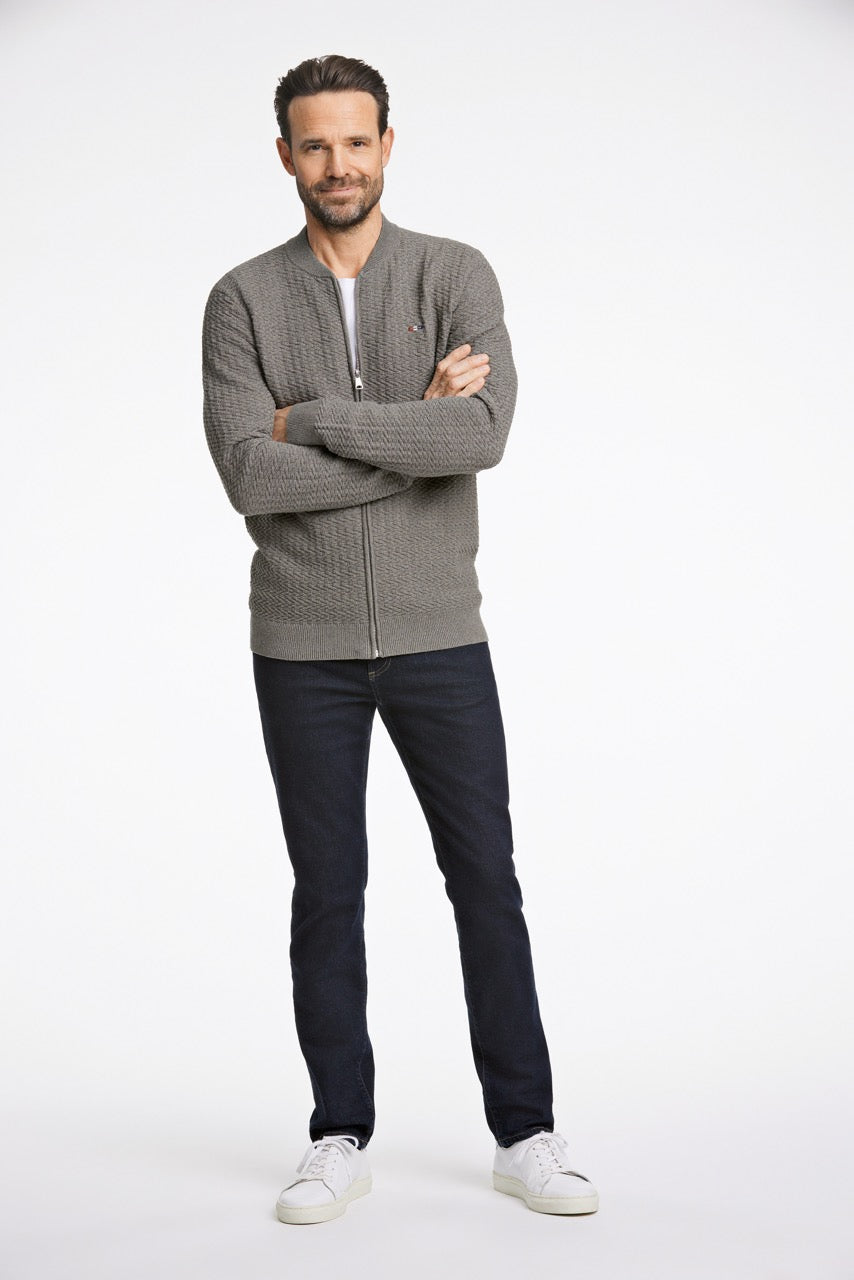 Structured cardigan knit