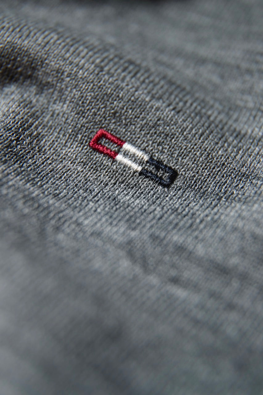 Wool knit zip cardigan