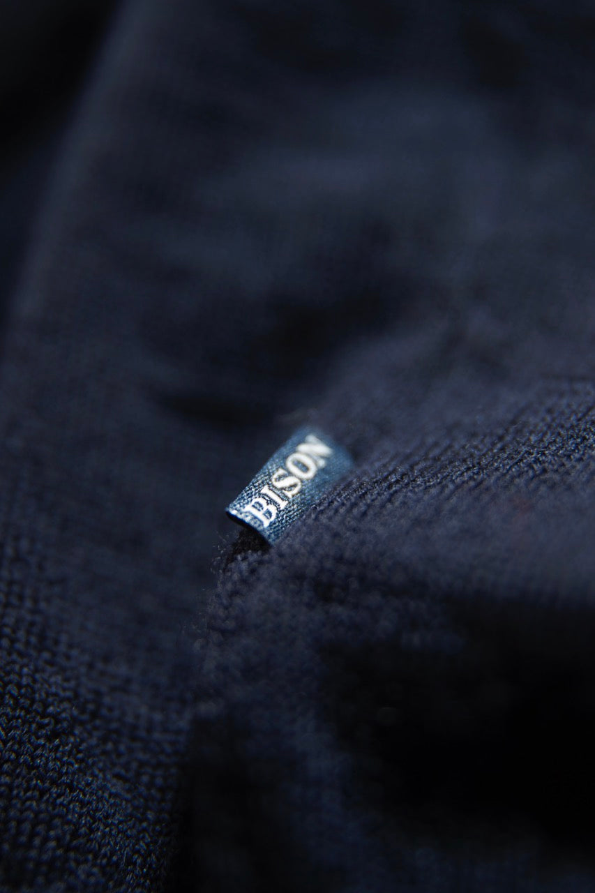 Wool knit zip cardigan
