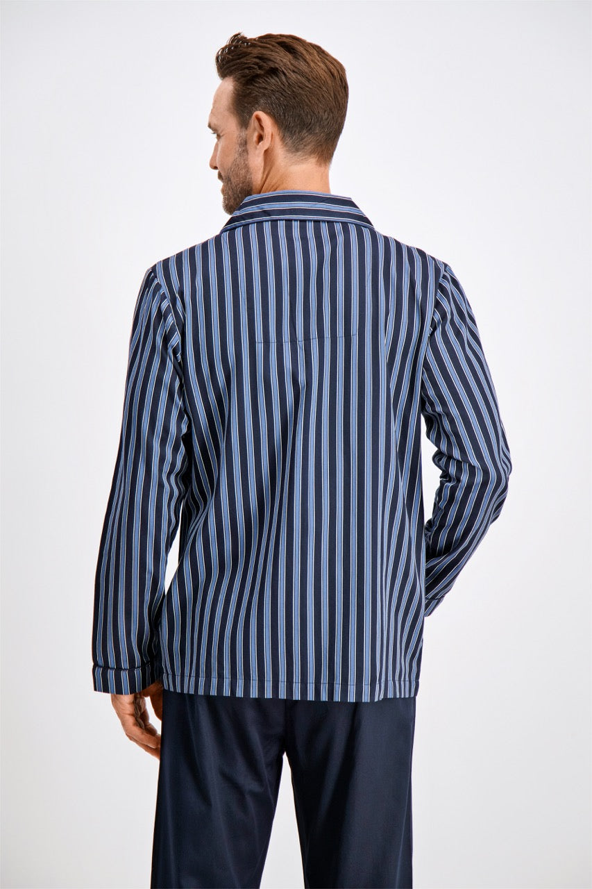 Striped satin pajamas