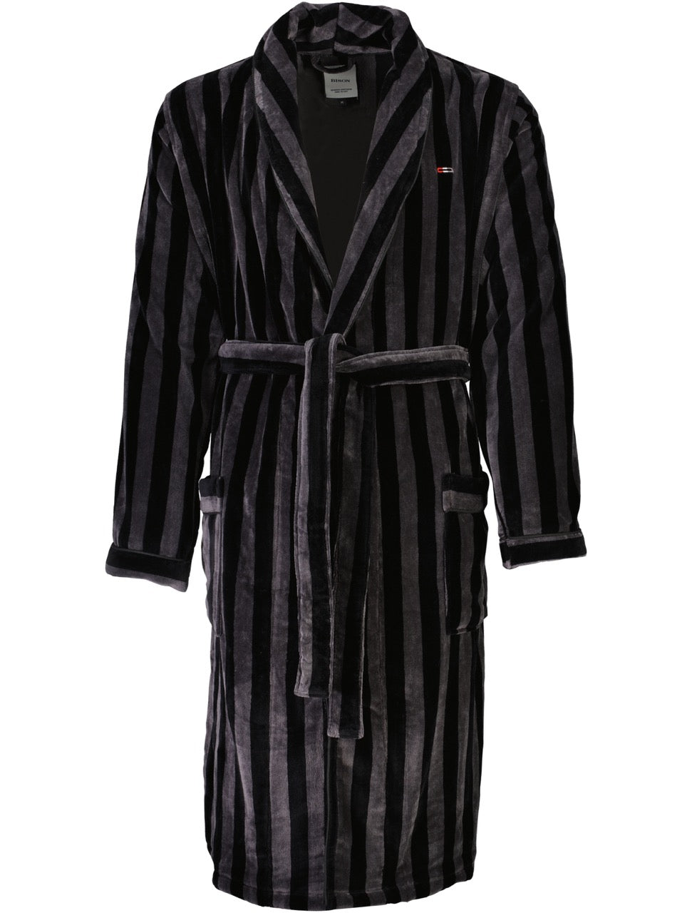 Striped bathrobe