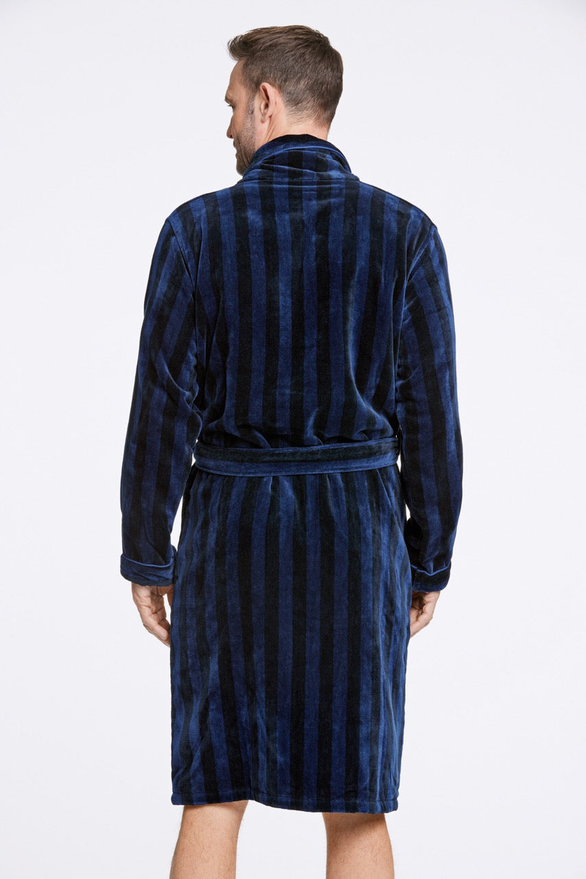 Striped bathrobe