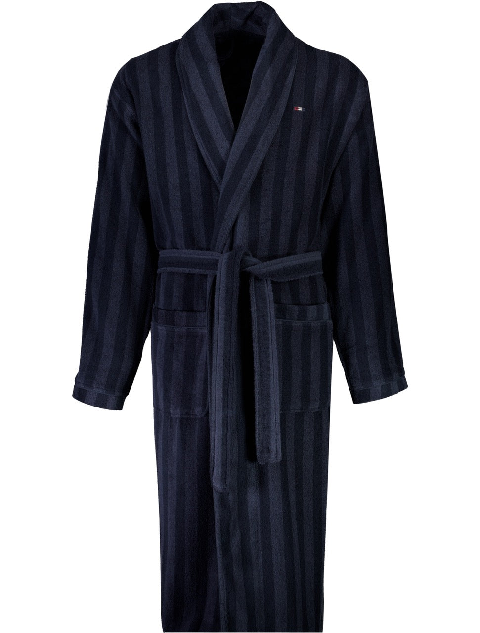 Striped bathrobe