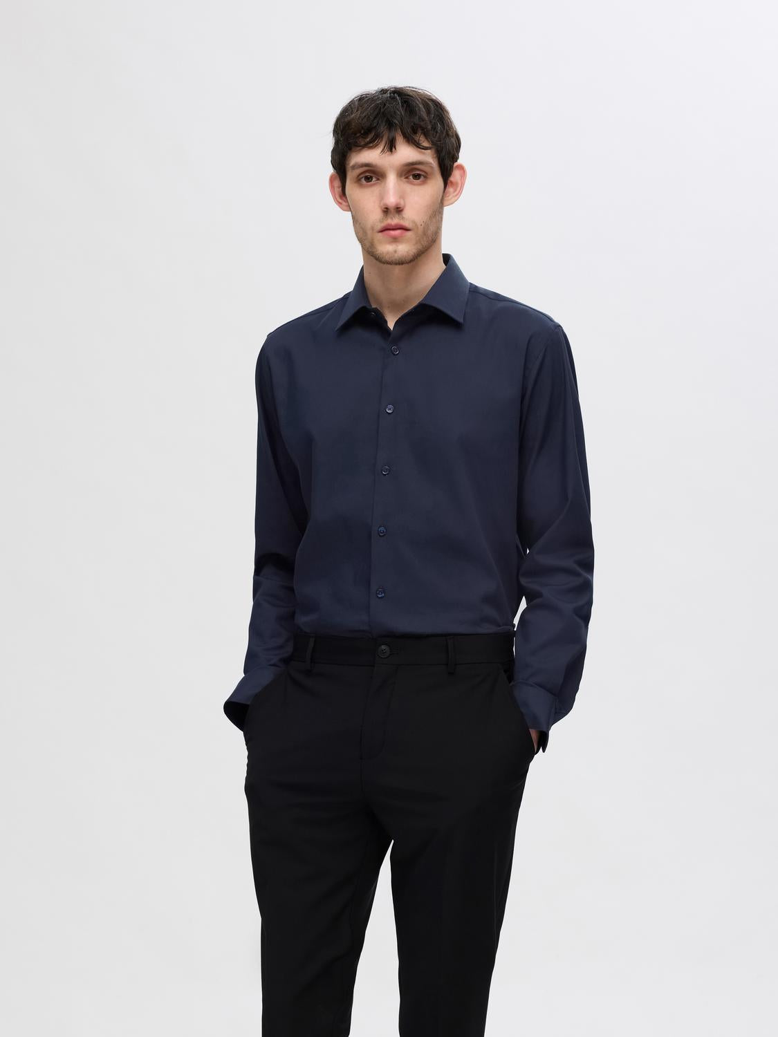 Shirts - Slhslim-Performance Shirt Ls Noos - - Hr Ravn