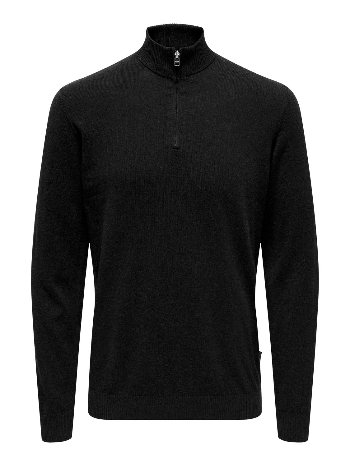 STRIK - Onsloui Reg 12 Mel Half Zip Knit Noos - - Hr Ravn