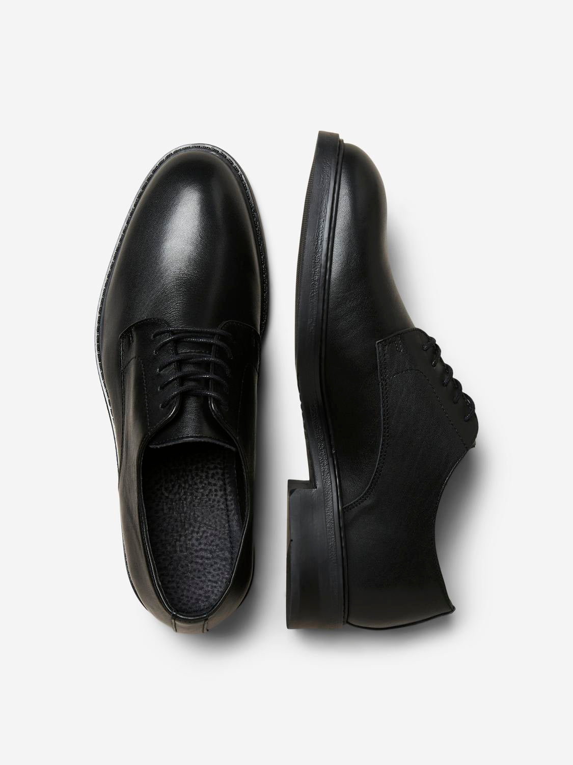 Shoe - Slhblake Leather Derby Shoe Noos - - Hr Ravn