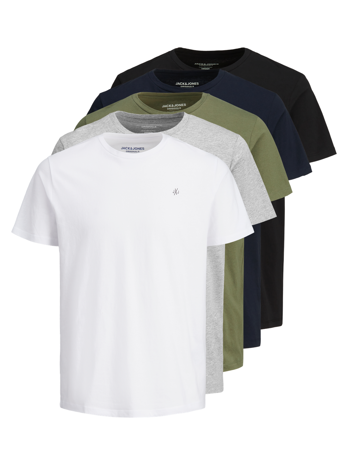 T-shirts - Jorjxj Tee Ss Crew Neck 5Pk Mp Noos - - Hr Ravn