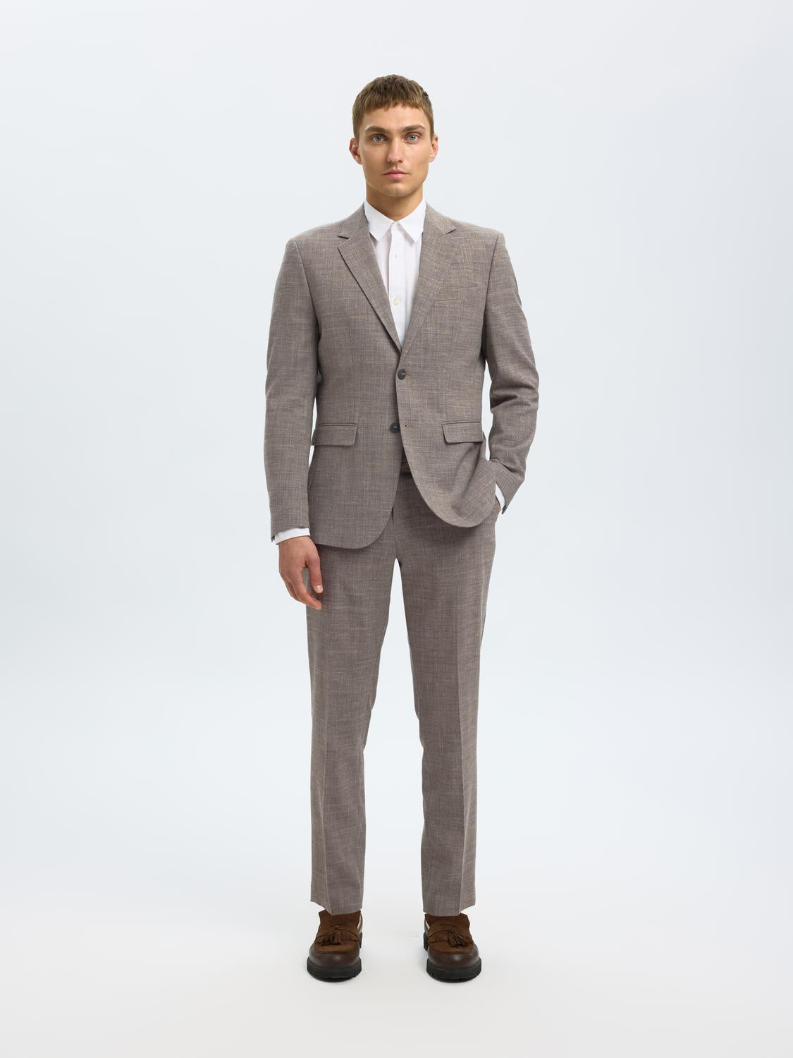 BLAZER - Slhslim-Oasis Linen Blz Noos - - Hr Ravn