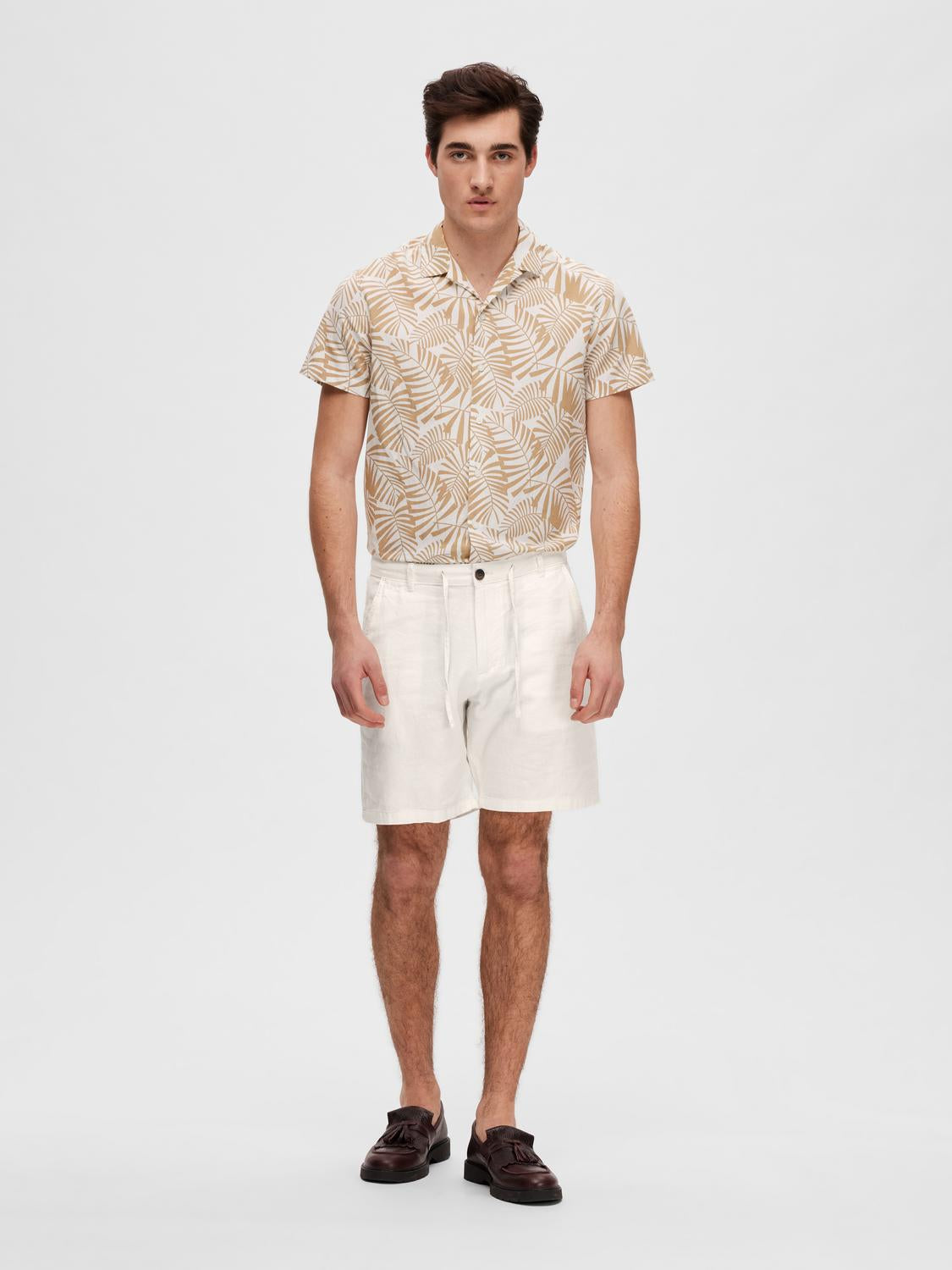 SHORTS - Slhregular-Brody Linen Bld Shorts Noos - - Hr Ravn