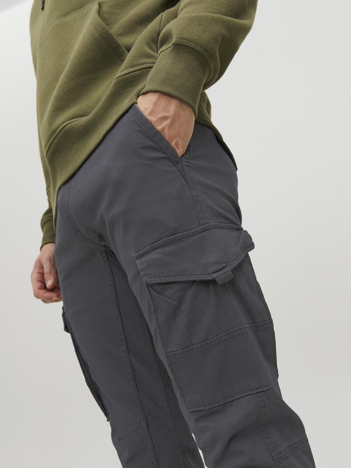 Cargo Pants - Jpstpaul Flake Cargo Asphalt Noos - - Hr Ravn