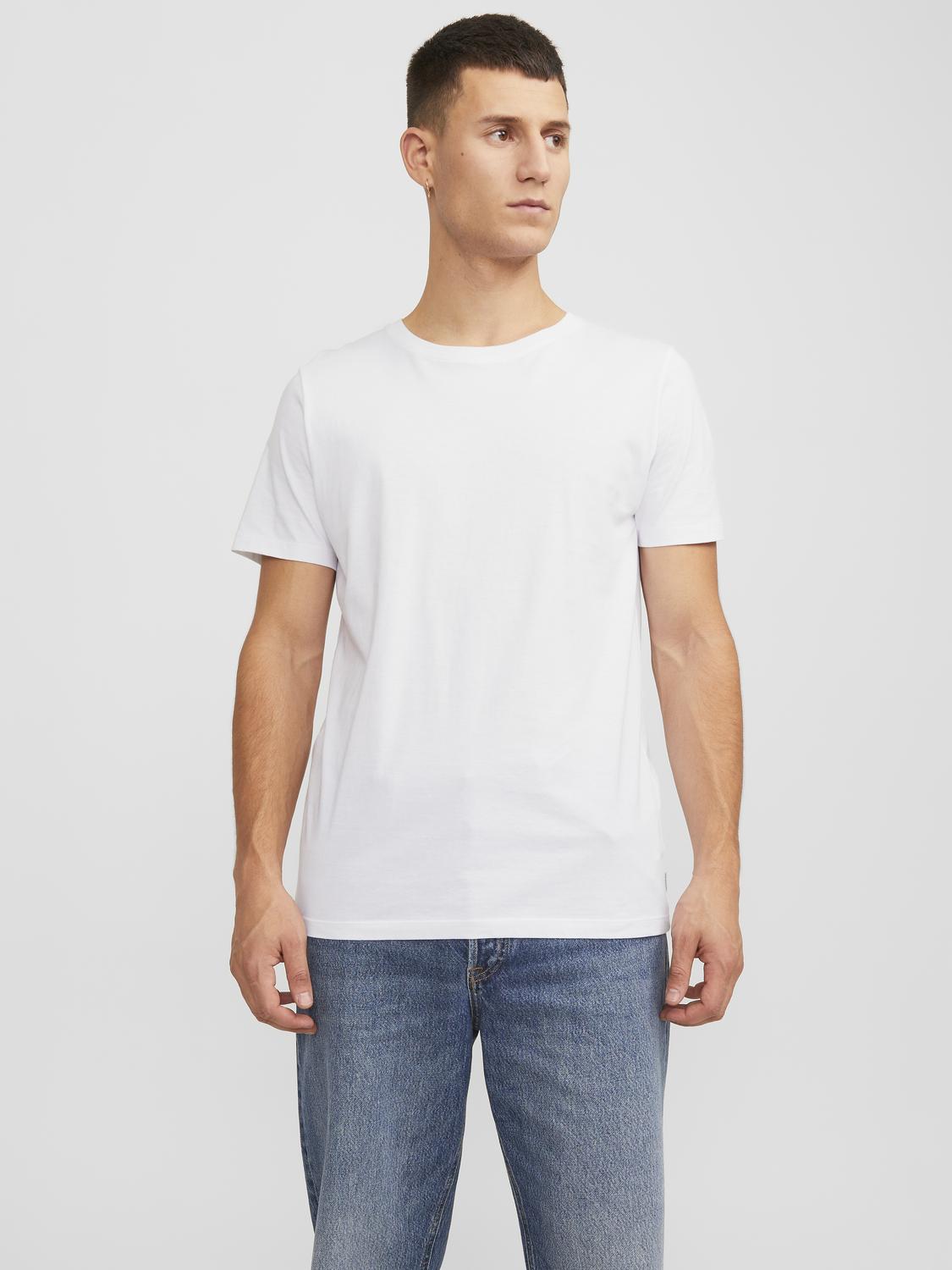 T-shirts - Jjeorganic Basic Tee Ss O-Ne 5Pk Mp Noos - - Hr Ravn