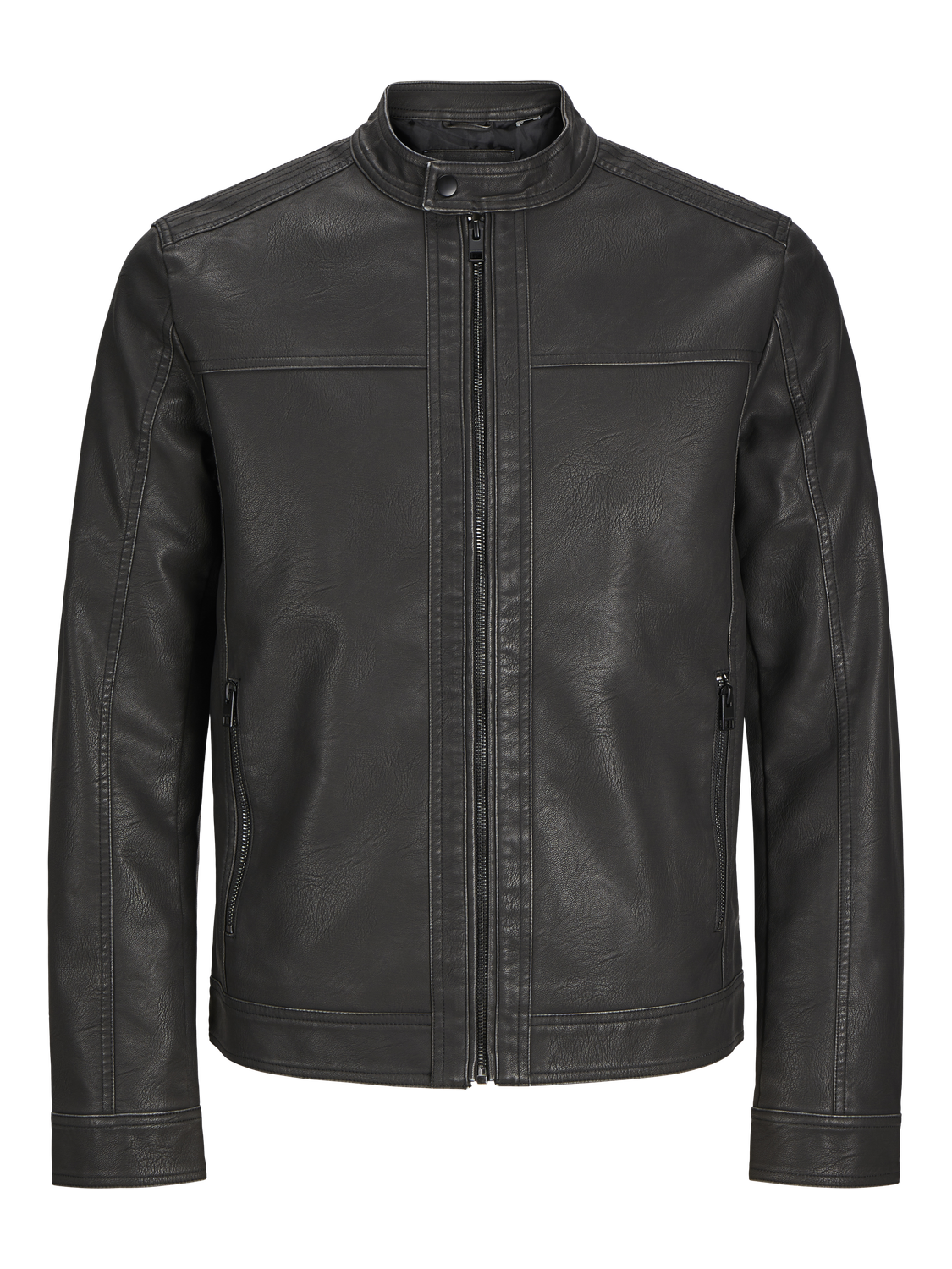OVERTØJ - Jjewarner Washed Pu Jacket Noos - - Hr Ravn